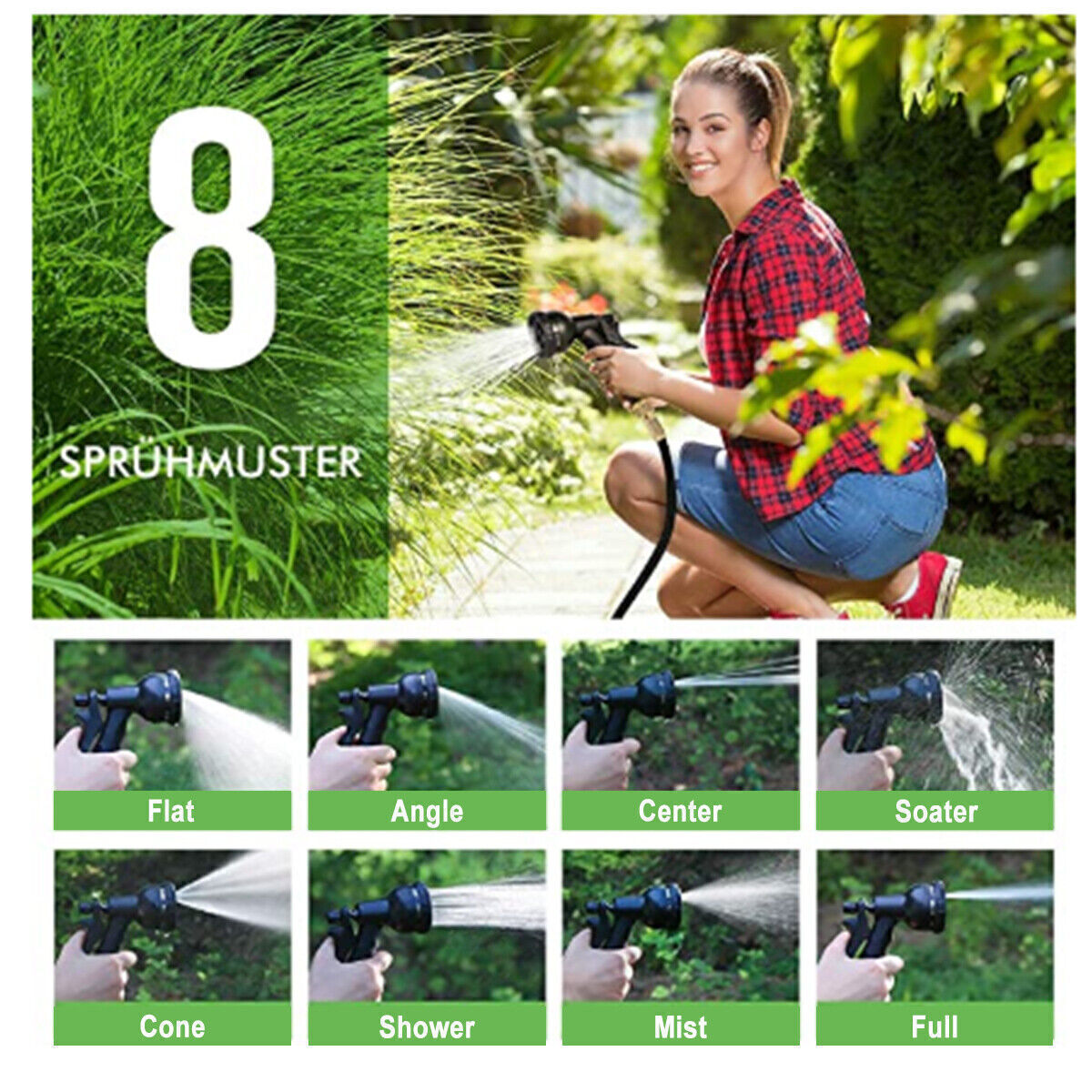 50FT 100FT 4X Stronger Deluxe Heavy Duty Expandable Flexible Garden Water Hose