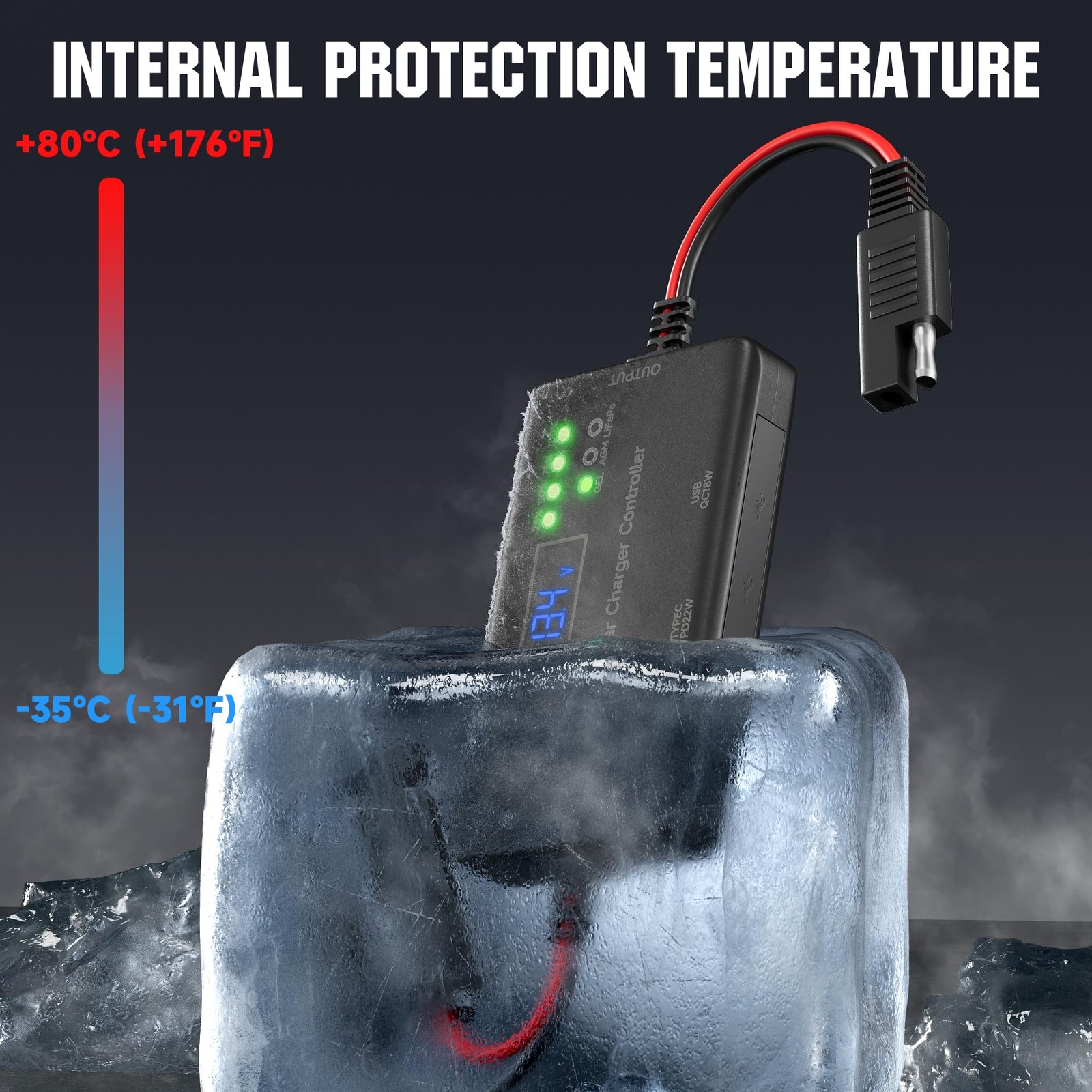 10A MPPT Solar Charge Controller 12V Solar Panel Charge Controller for Gel, AGM