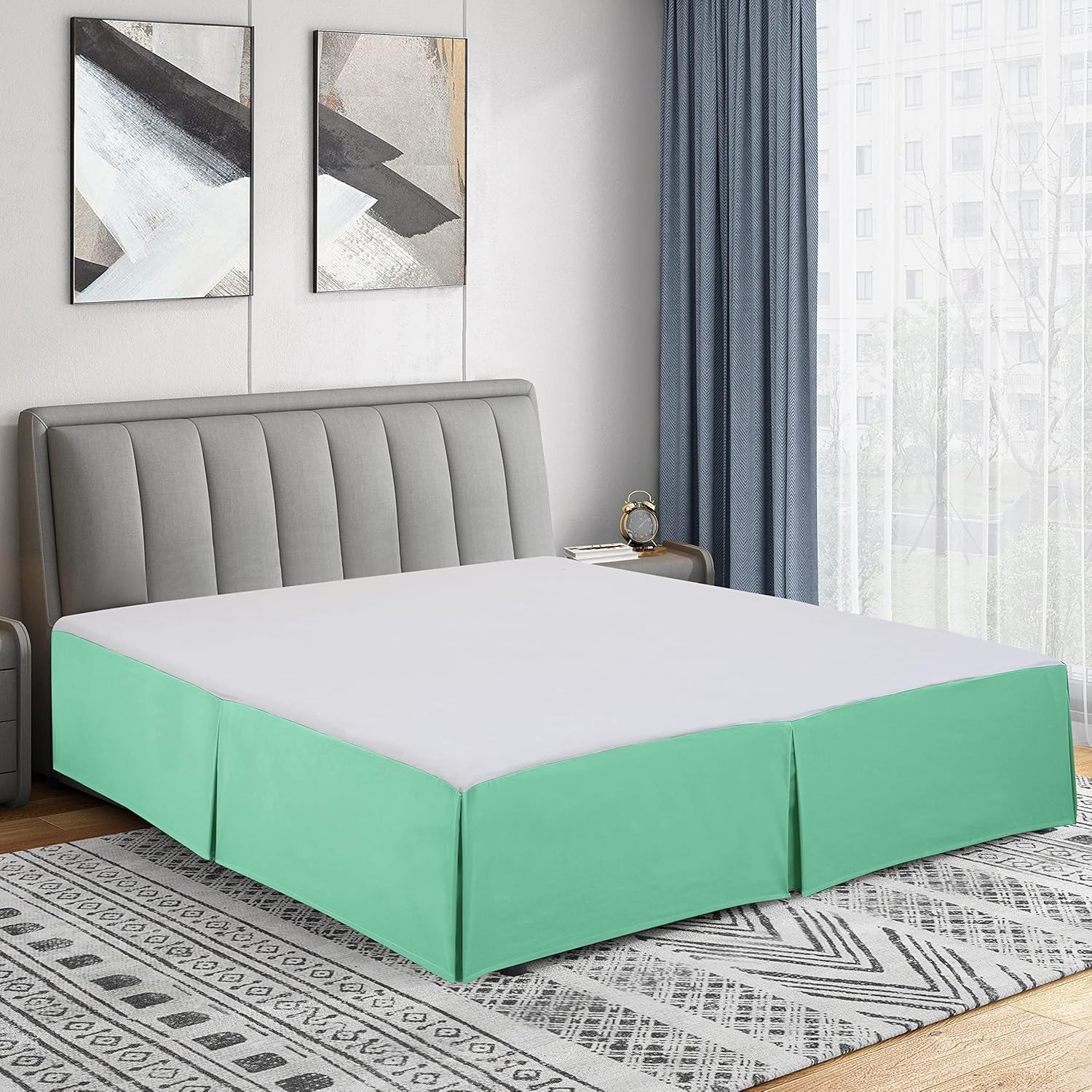 Classic Style, Double Brushed/Microfiber/Pleated Easy Fit Bed Skirts - GG Home