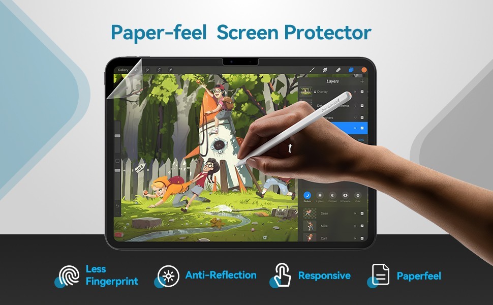 Penstudio Paper-Feel Screen Protector for iPad Pro 12.9" 3/4/5/6 | Anti-Glare