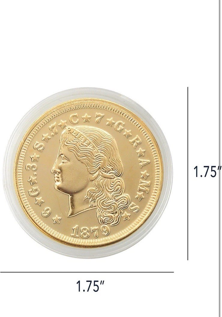 American Coin Treasures 1879 P Stella Flowing Hair Gold Piece $4 #5