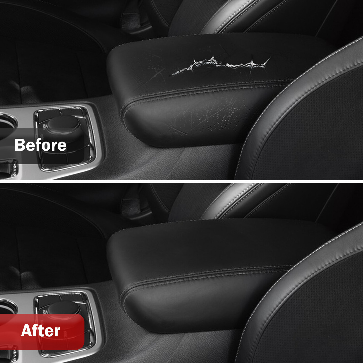 Fits 2011-2020 Dodge Durango Leather Center Console Lid Armrest Cover Black