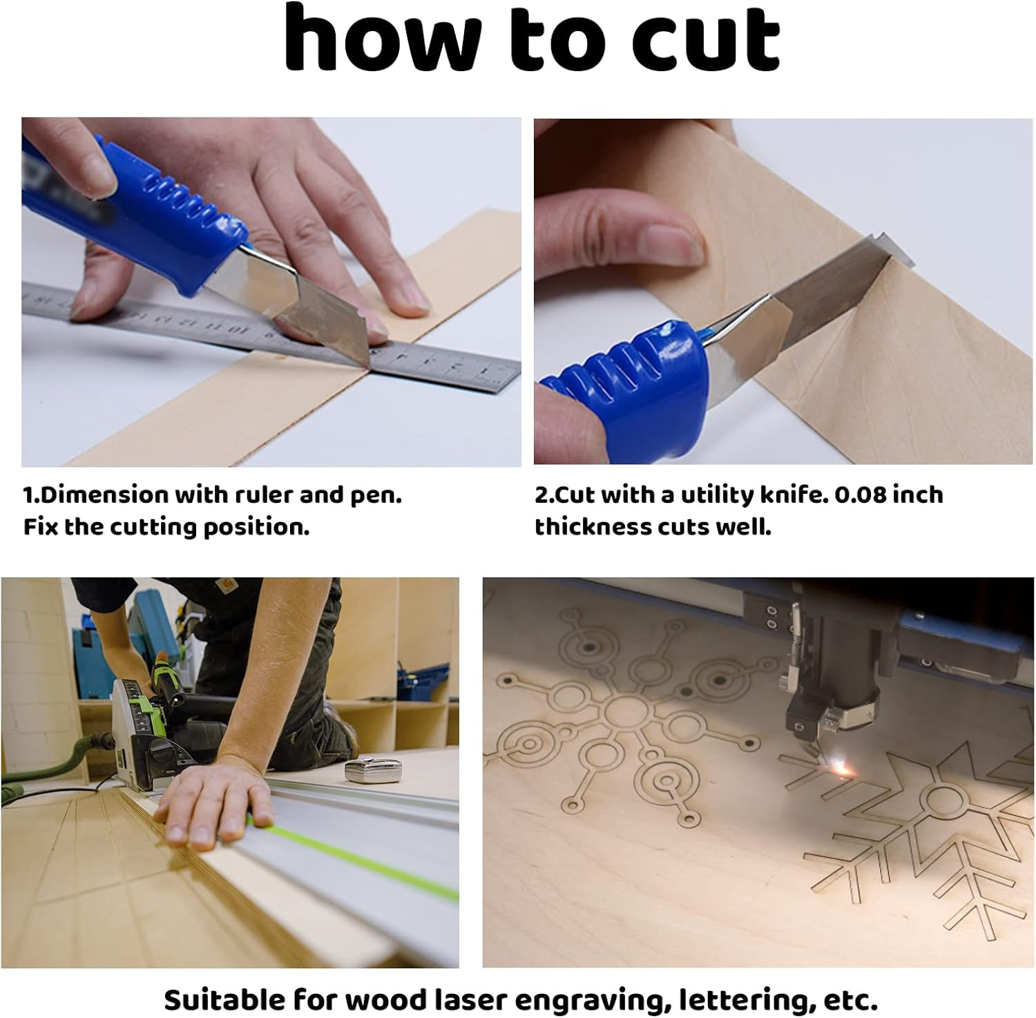 20 Pack Basswood Craft Sheets for DIY, Laser Engraving, and Wood Burning