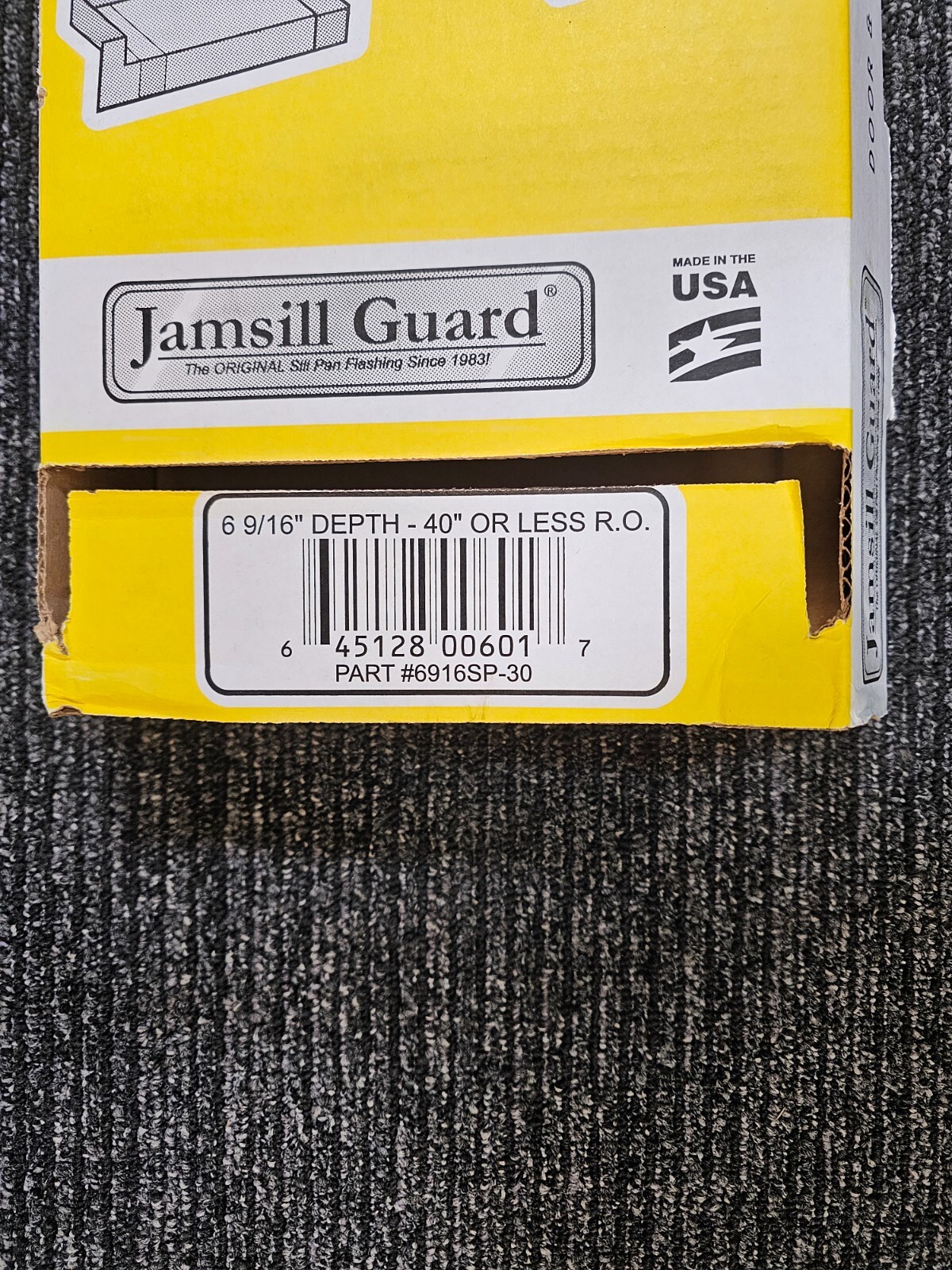 (QTY 2) Jamsill Guard Sill Pan Flashing 6 9/16 Up To 40" Plastic Step Flashing
