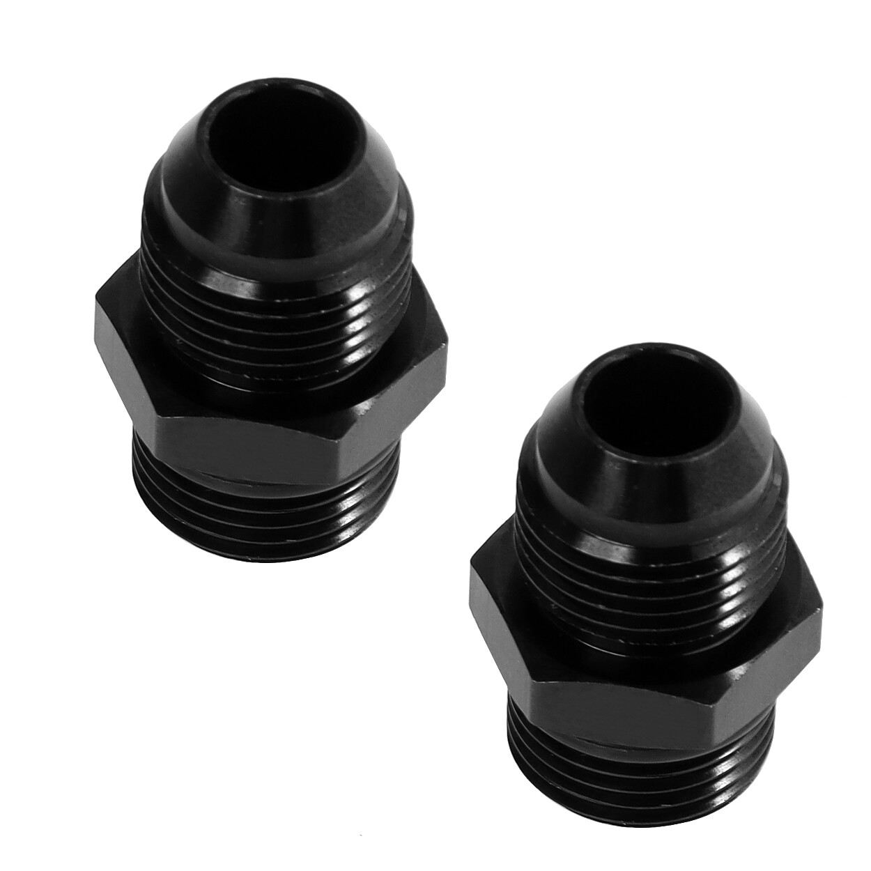 ORB O-ring AN10 10AN to AN10 10AN Male Adapter Fitting Black Pack of 2