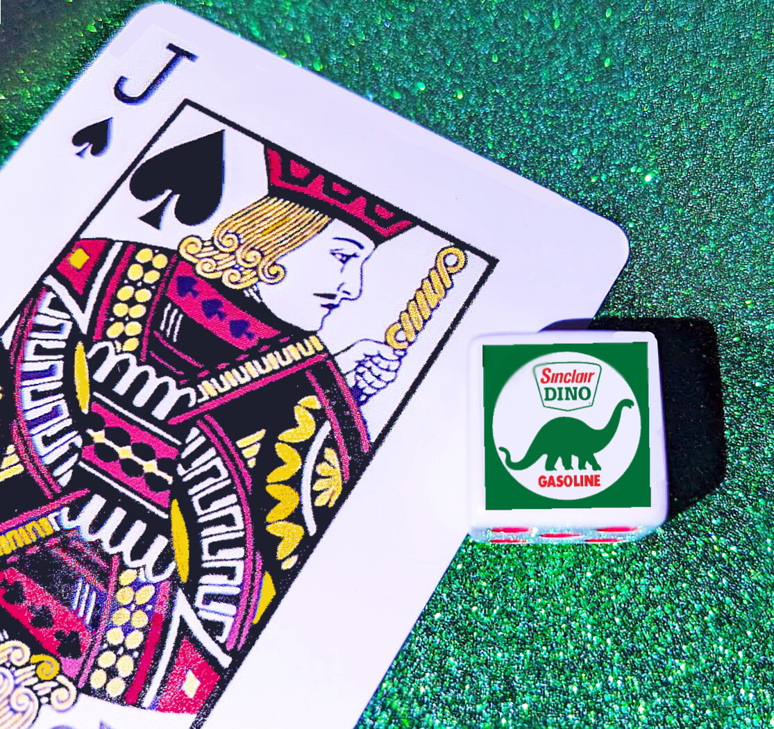 Sinclair Dino Gasoline Gas Oil Dice Pair Set Collectible Board Game Night Rare