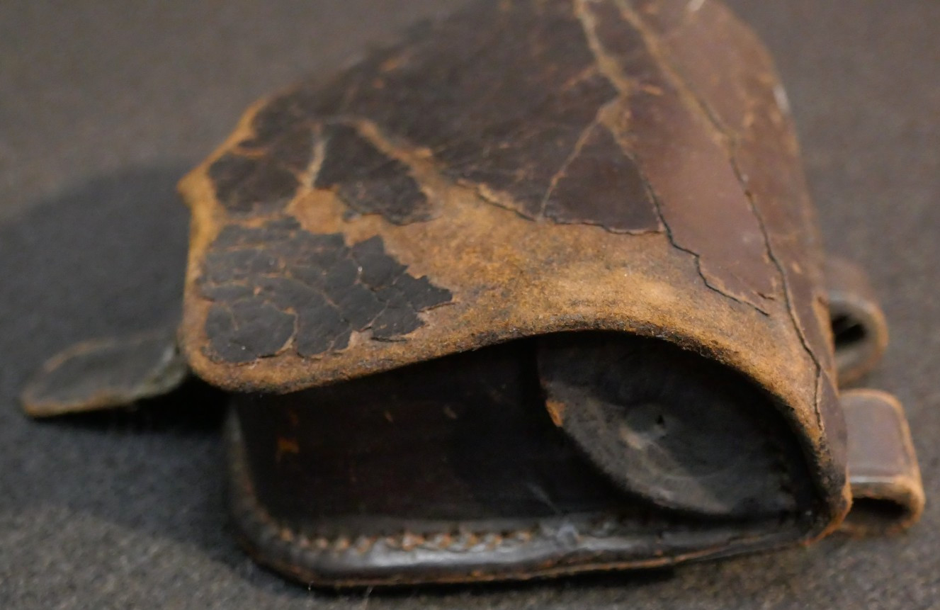 Civil War US Federal Union Army Cartridge Belt Cap Box Leather Field Issued Cond