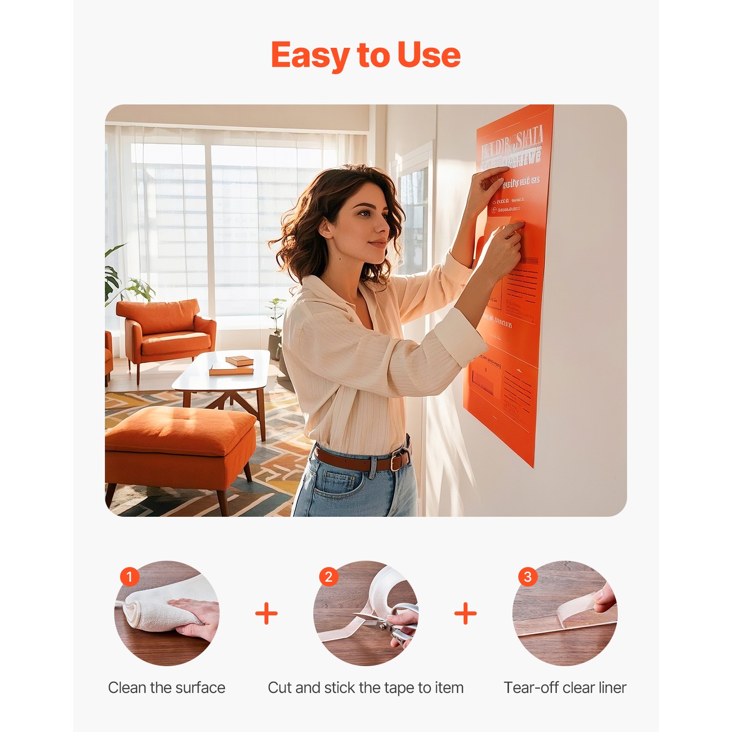 Double Sided Tape Heavy Duty 16 ft Long Nano Mounting Tape Clear Wall Car