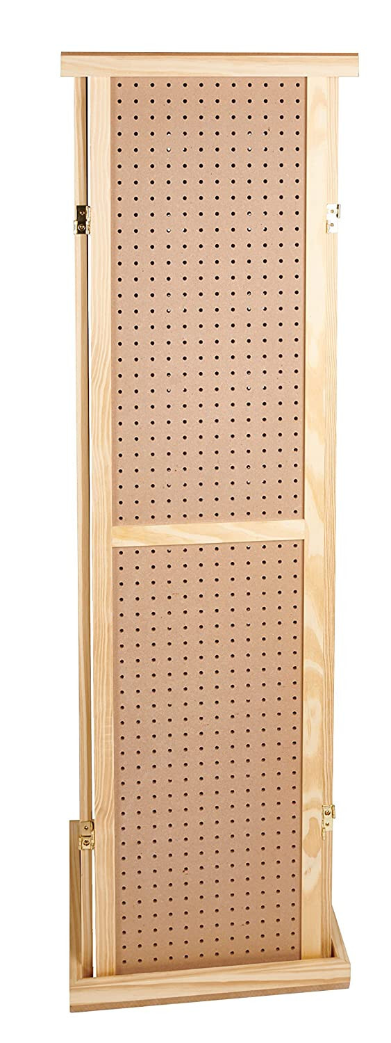 Pegboard Tower Display 4 Sided Spinner Top Base Hinged Rotating Peg Board 5' H