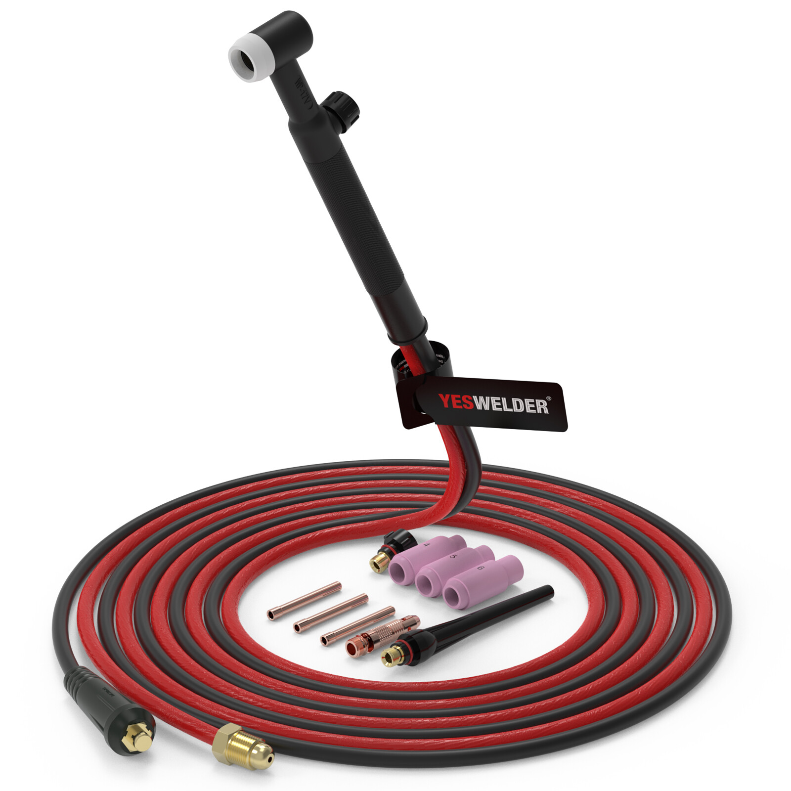 YESWELDER TIG Welding Torch WP-17V 13ft 150Amp Air Cooled Lift TIG Torch, 10-25