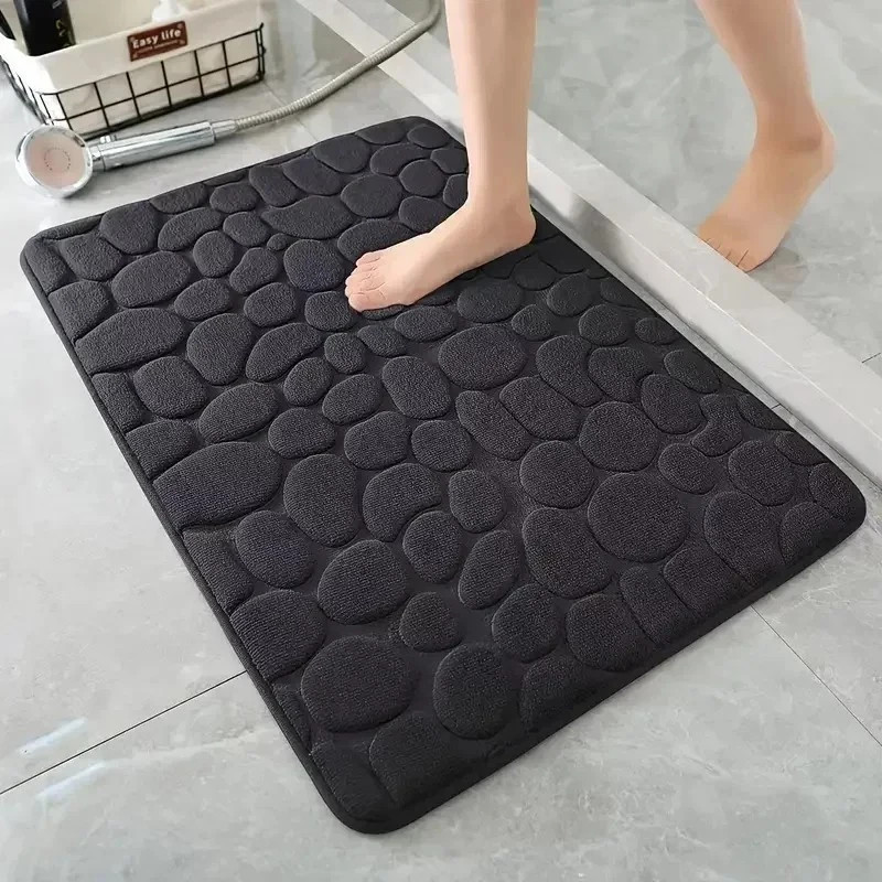 Super Water Absorbent Soft Memory Foam Bath Mat Non-Slip Bathroom Shower Rug