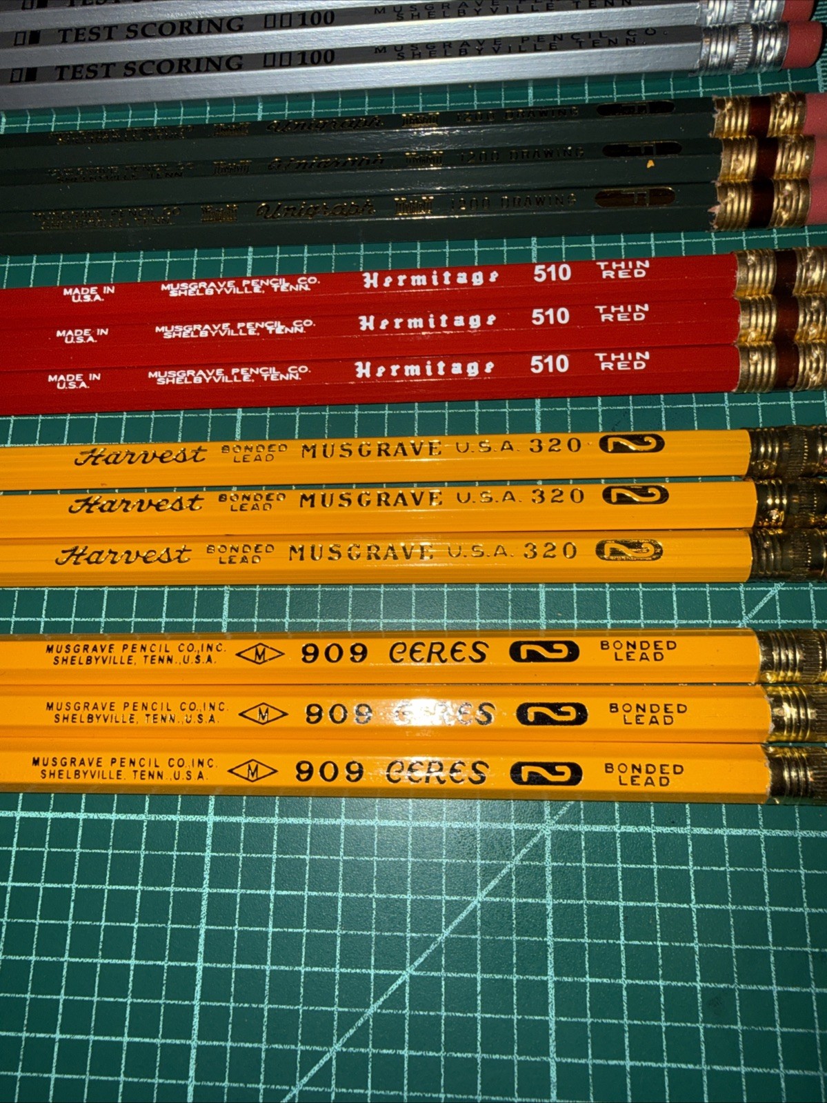 Musgrave Pencil Co - VTG Collectors Lot Of 12 Series Of 3, 36 Pencils Total!