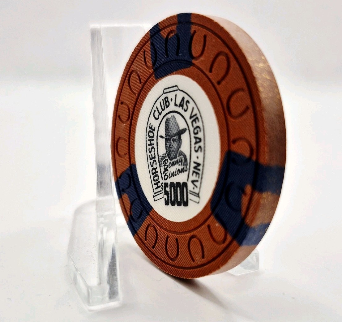 Binion's Horseshoe Casino Las Vegas Nevada $5000 Chip E7175 UNC
