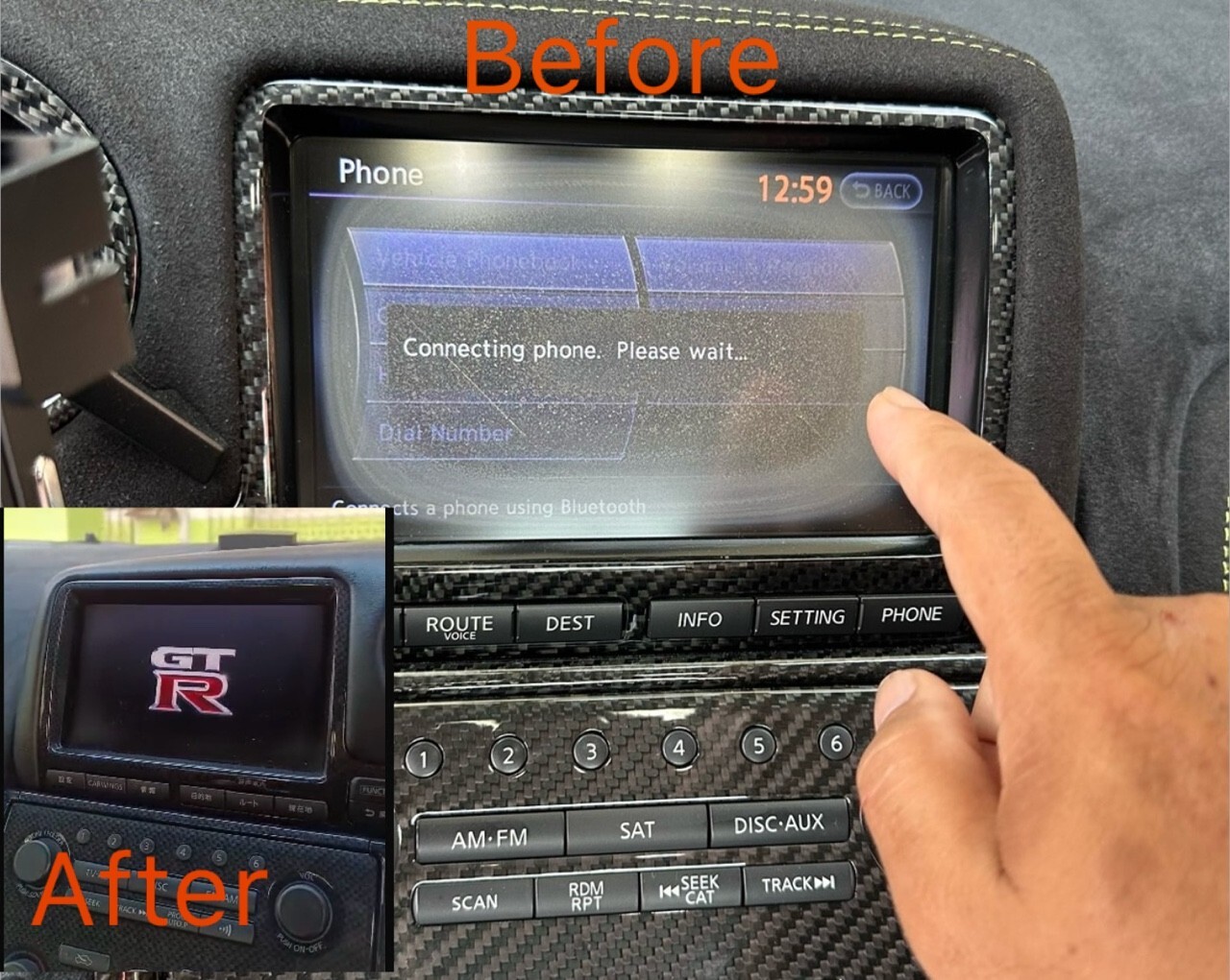 2008-2015NISSAN R35 GTR MFD Replacement HD screen  Brand NEW 1024*600 resolution