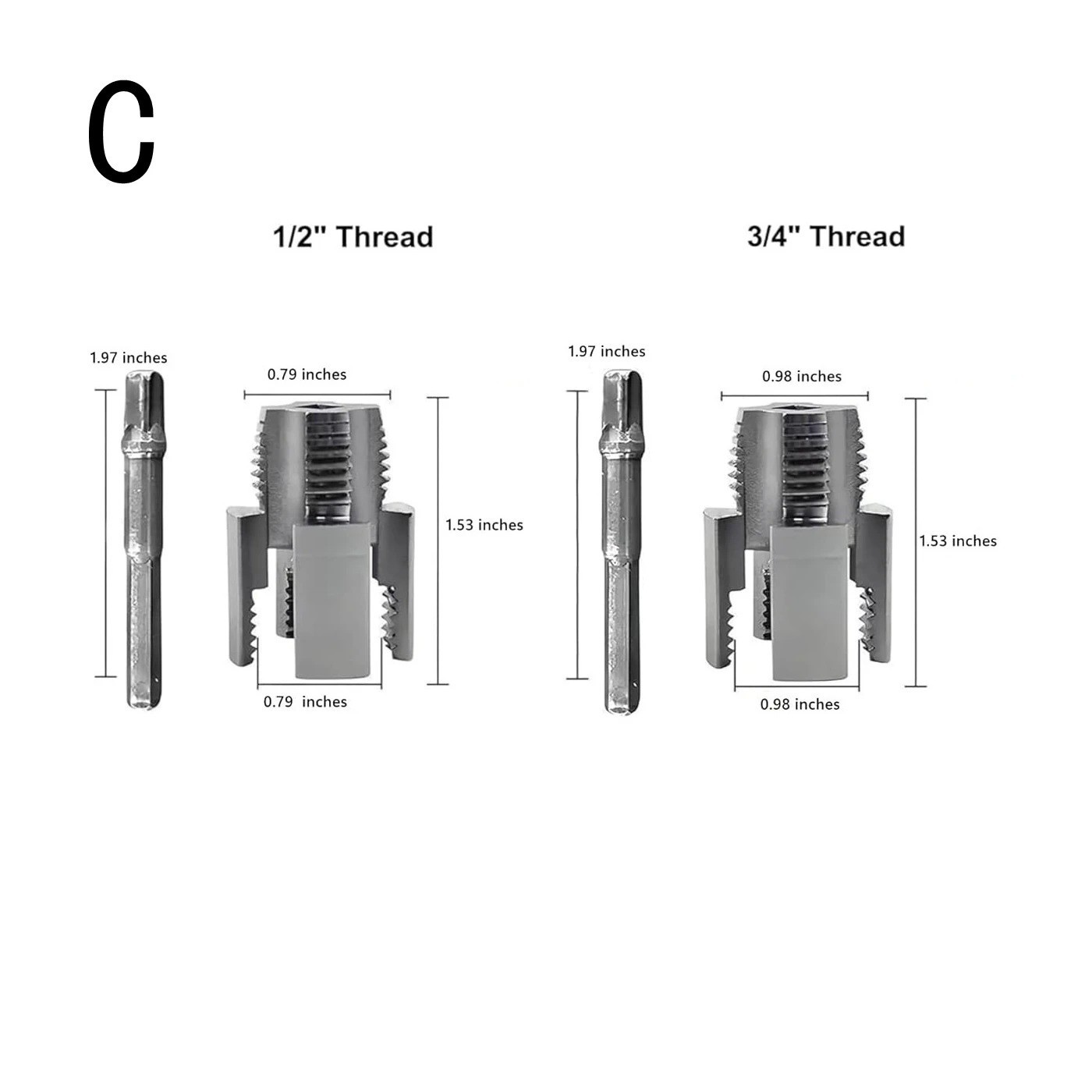 Integrated Internal & External Pipe Threading-Tool PVC Pipe Threader Kit