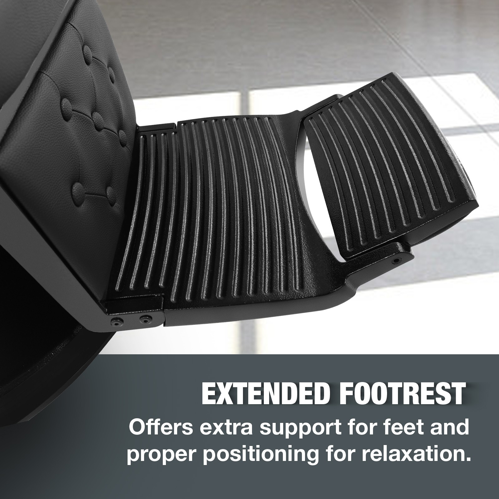 Black Recline All Purpose Barber Chair Heavy Duty Hydraulic Salon Beauty