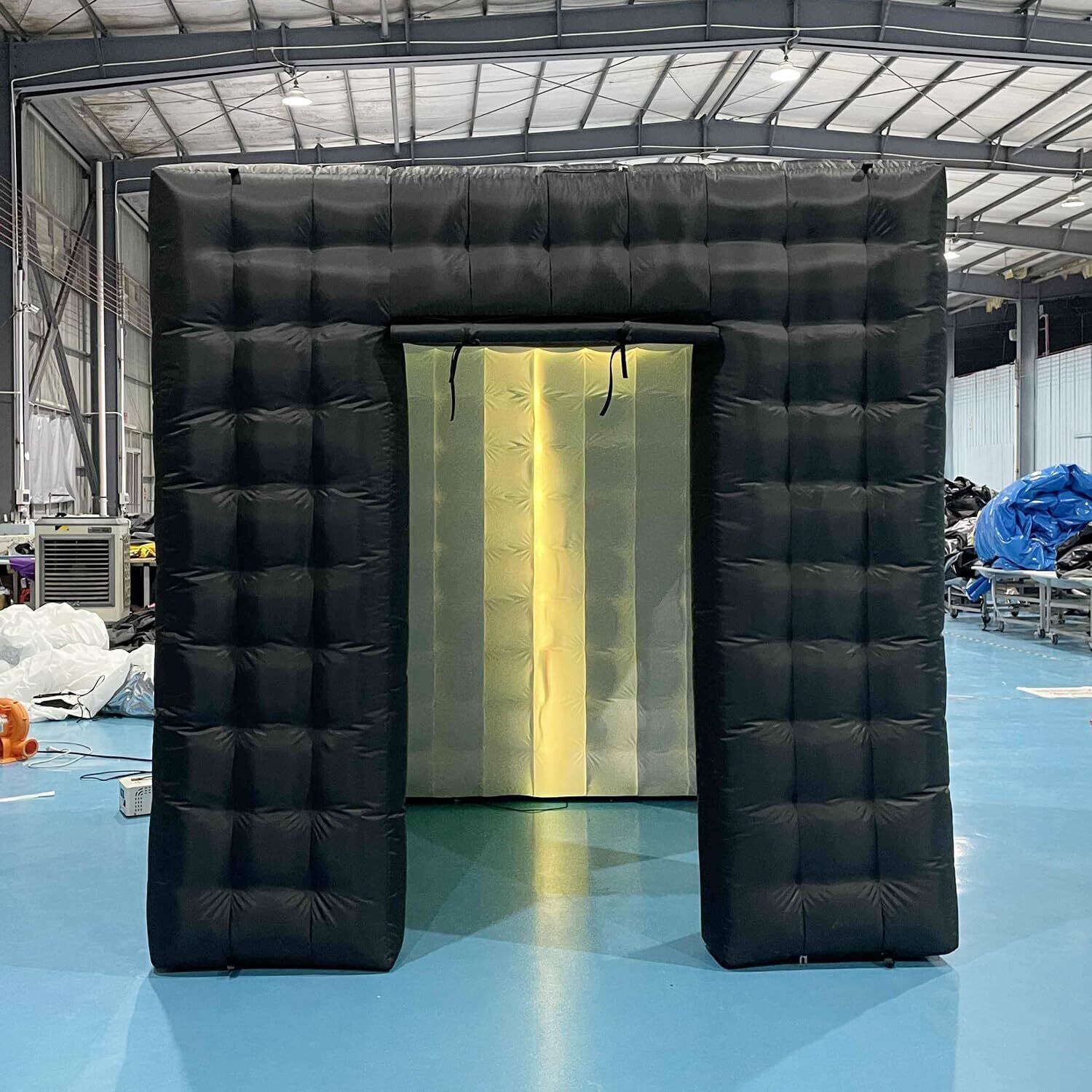 LED 360 2 Doors Photo Booth Enclosure Inflatable Backdrop Inflatable Photo Booth