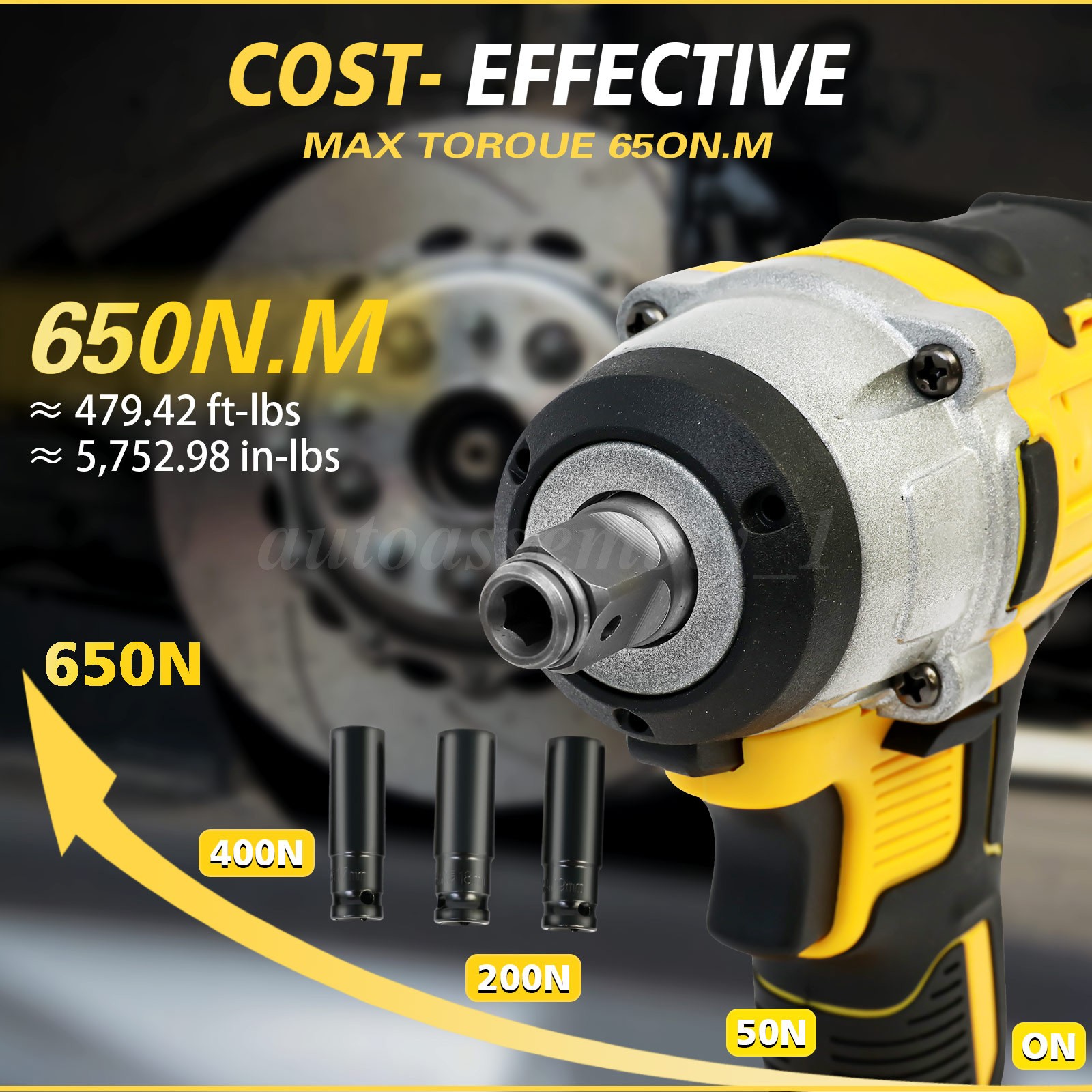 Cordless Impact Wrench 1/2" 1180 Ft-lbs(1000 N.m) Drill W/ 4000mAh Battery NEW