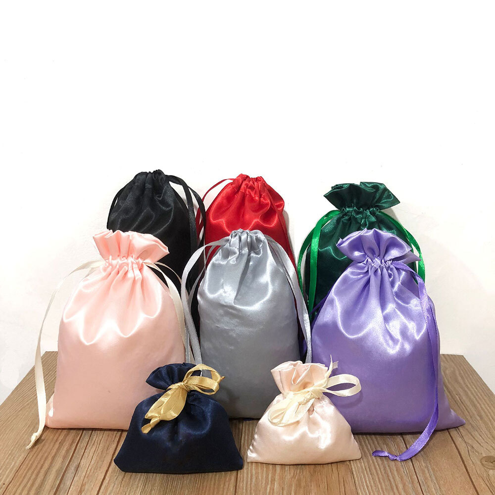 1-100pcs Velvet Drawstring Velour Pouch Jewelry Baggie Ring Gift Bag Pouch Set