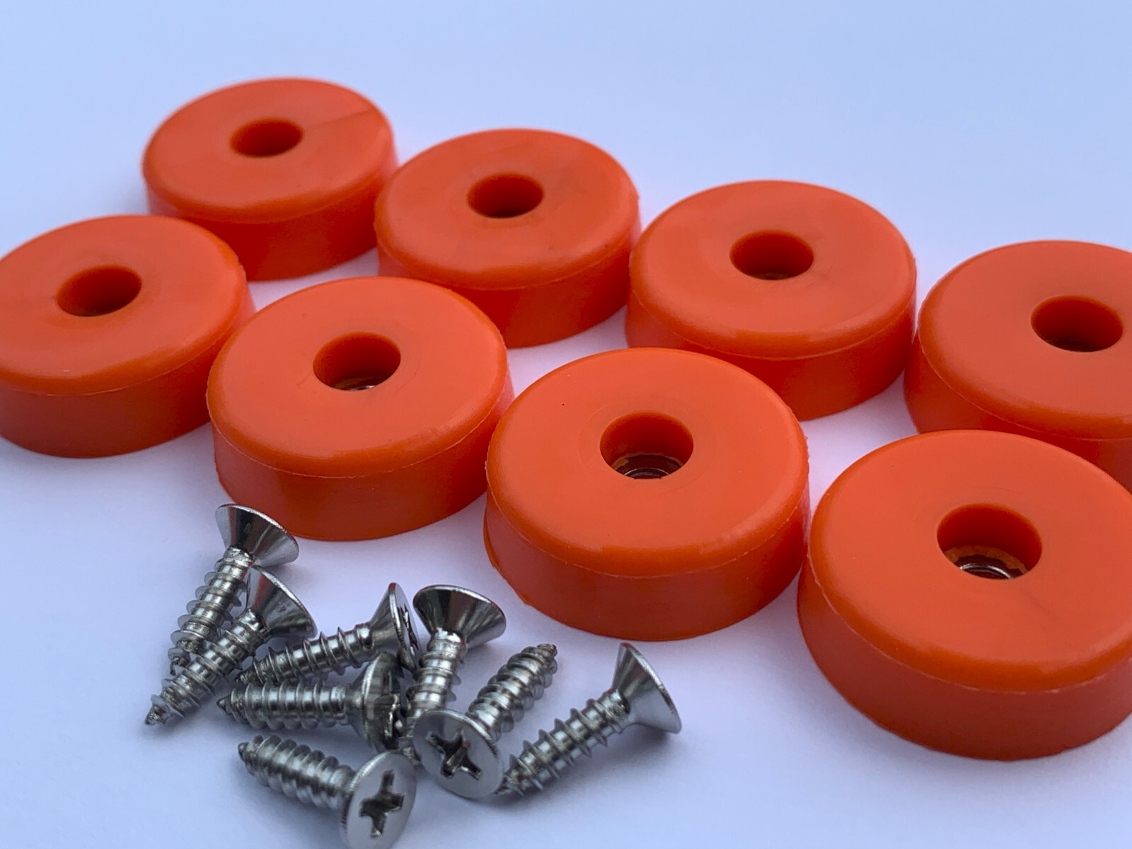 1" DIA Cutting Board Rubber Bumpers LOW PROFILE Silicone Black Clear Stainless