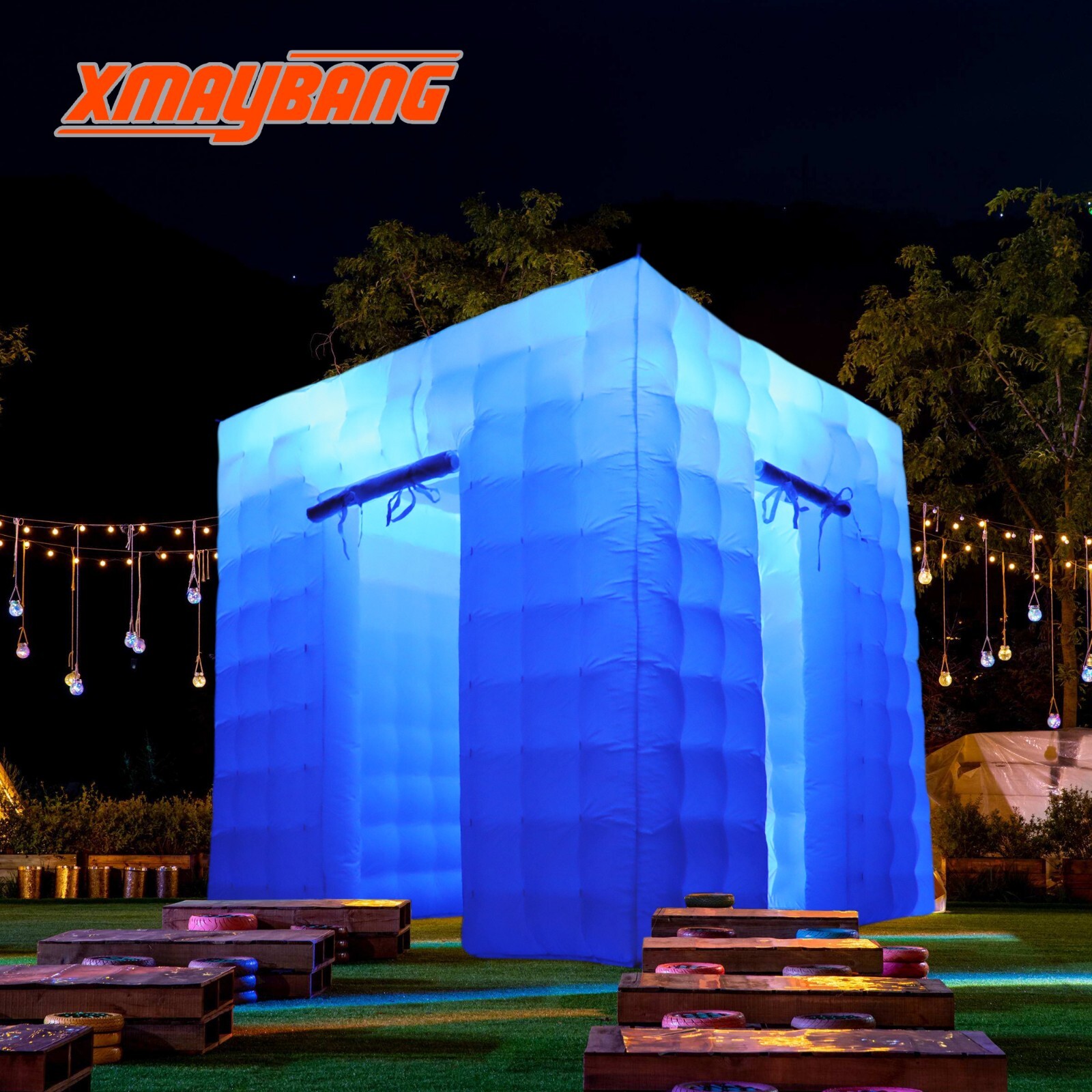 Inflatable Photo Booth -Large 8.2 x 8.2ft - Portable Booth with 2 Doors