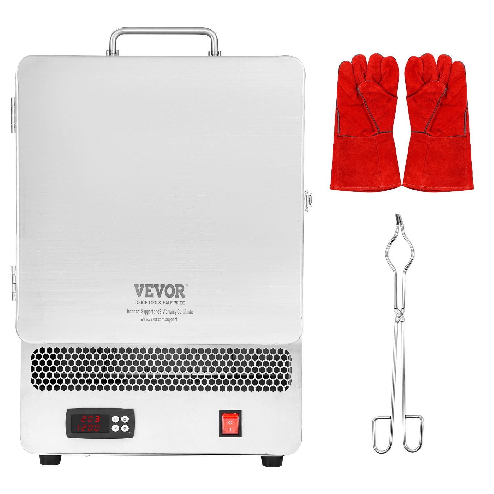 VEVOR Tabletop Kiln Melter Electric Kiln 1500W 2192℉ for Wax Casting Clay DIY