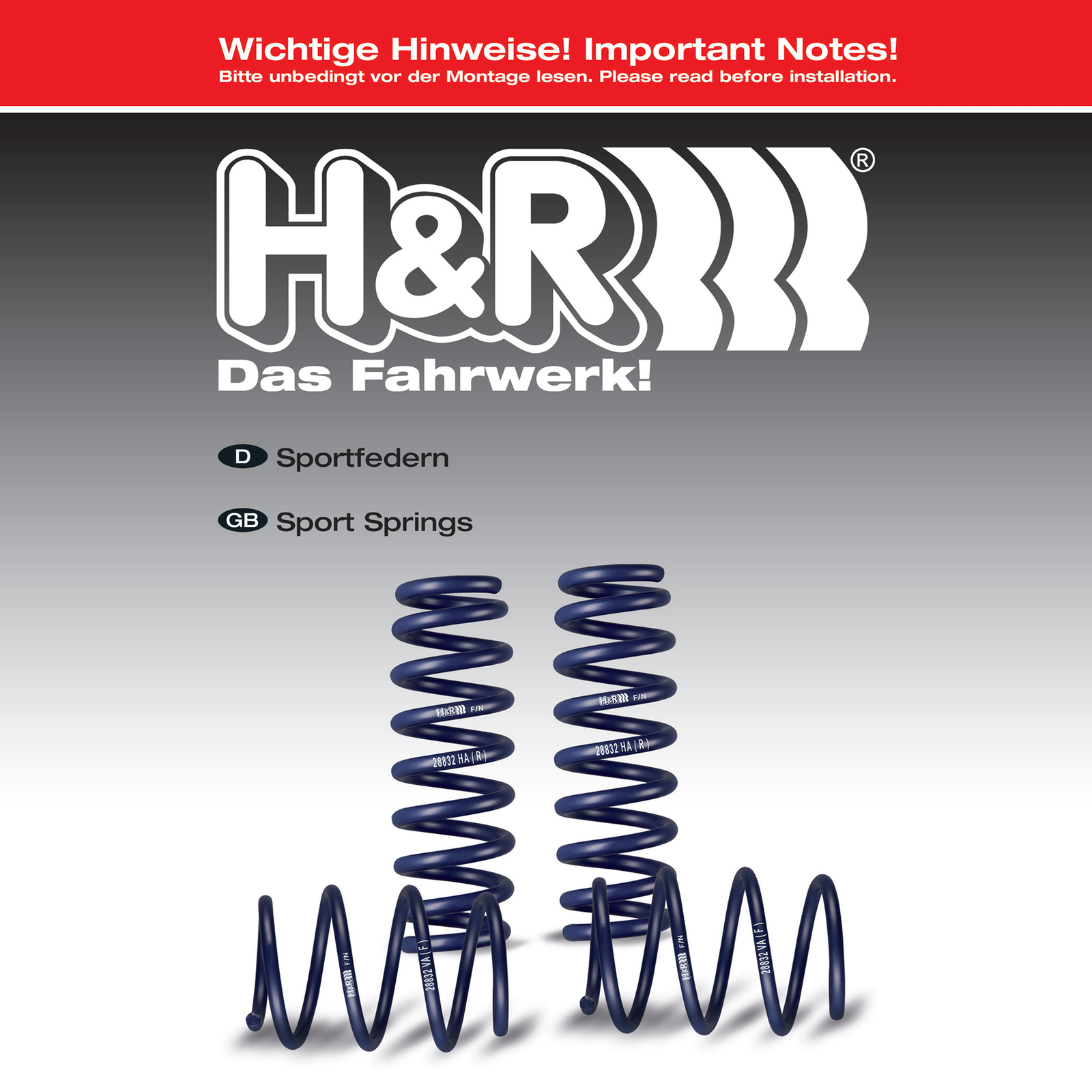 H&R 28721-2 Lowering Front Rear Springs Kit for 2017-23 BMW 530i 540i M550i G30
