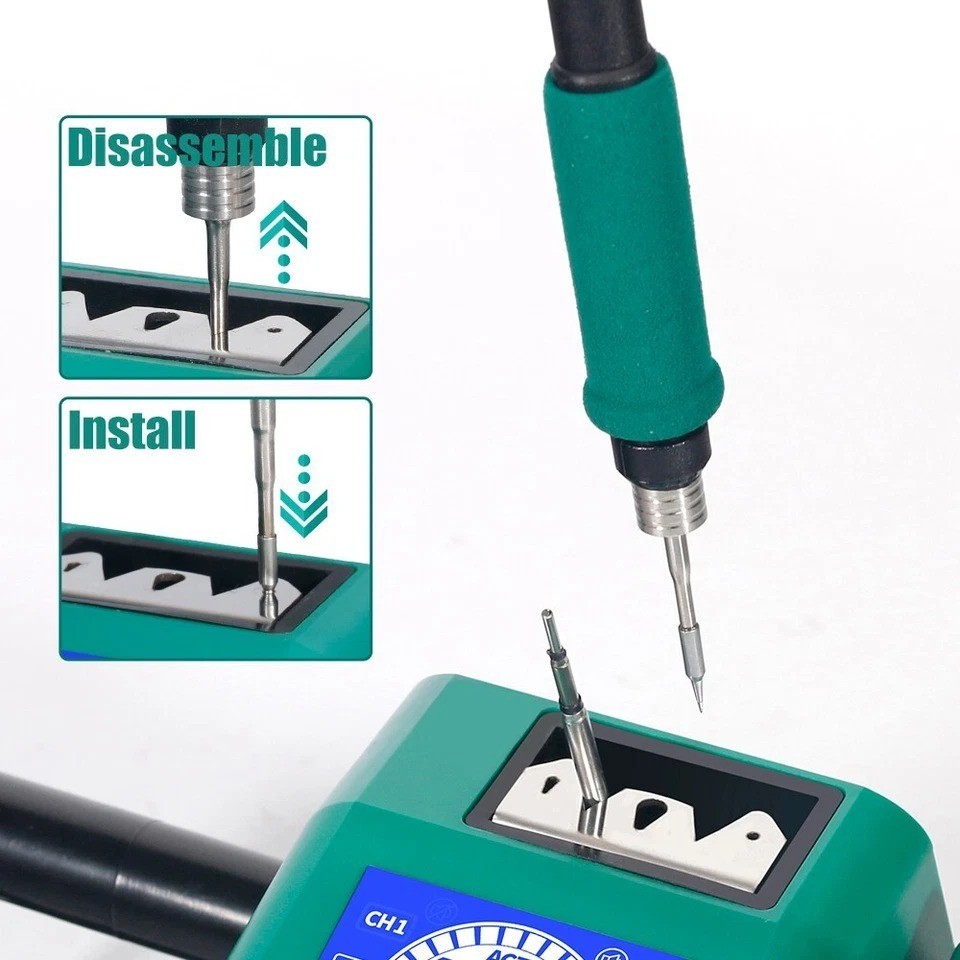 YIHUA 982D-III Precision Hot Tweezers Soldering Iron Station Kit C210/245 Tips