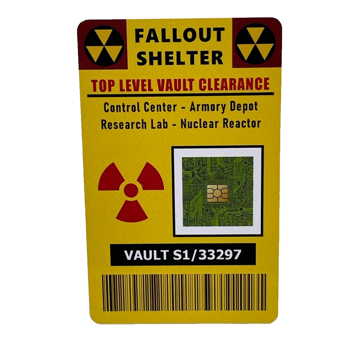 Fallout Shelter ID Card Top Secret ID Badge Atomic Bomb Bunker Vault ID Cards