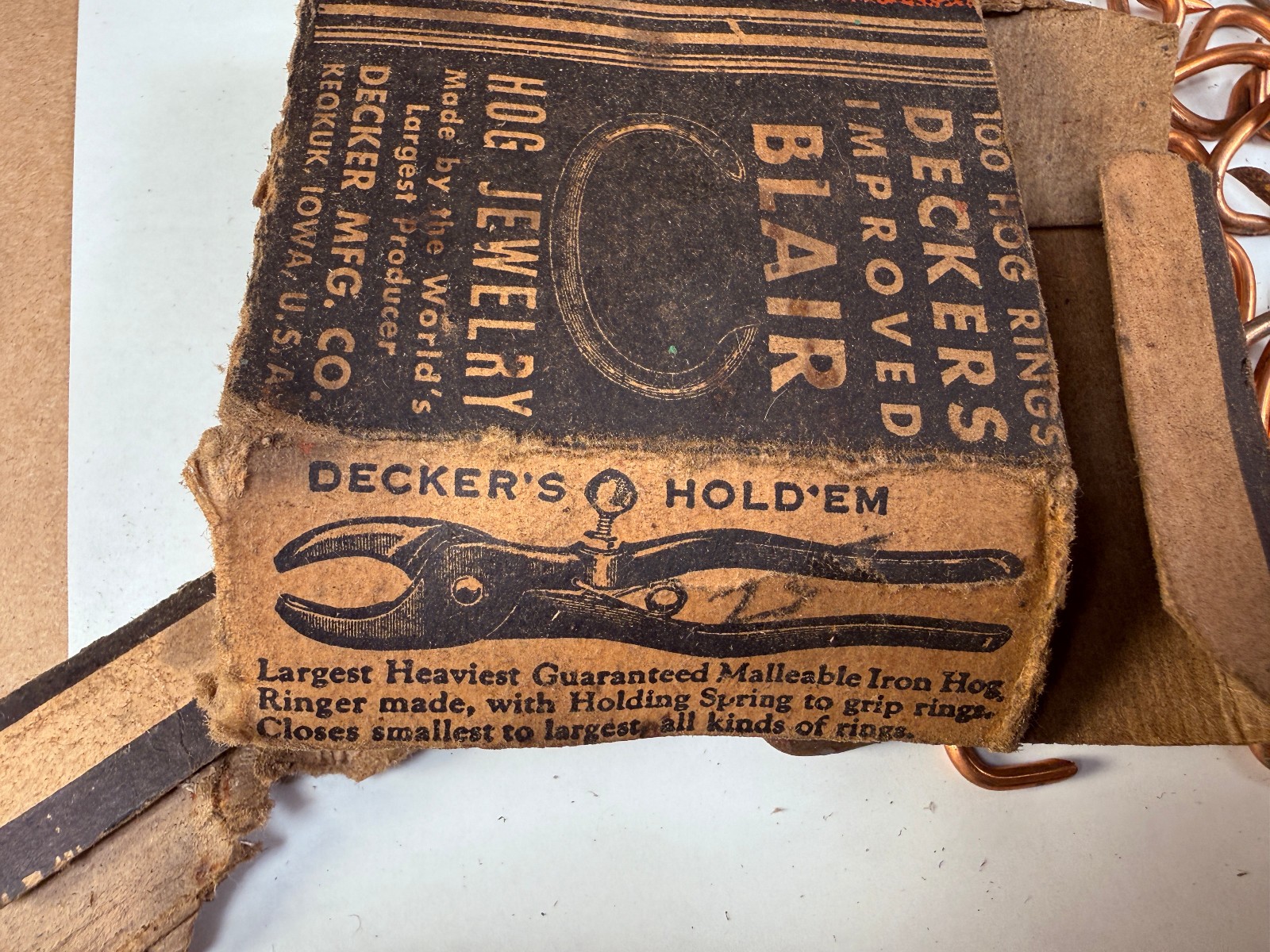 Vintage Deckers Improved Blair Hog Jewelry Ring - Partial Open Box