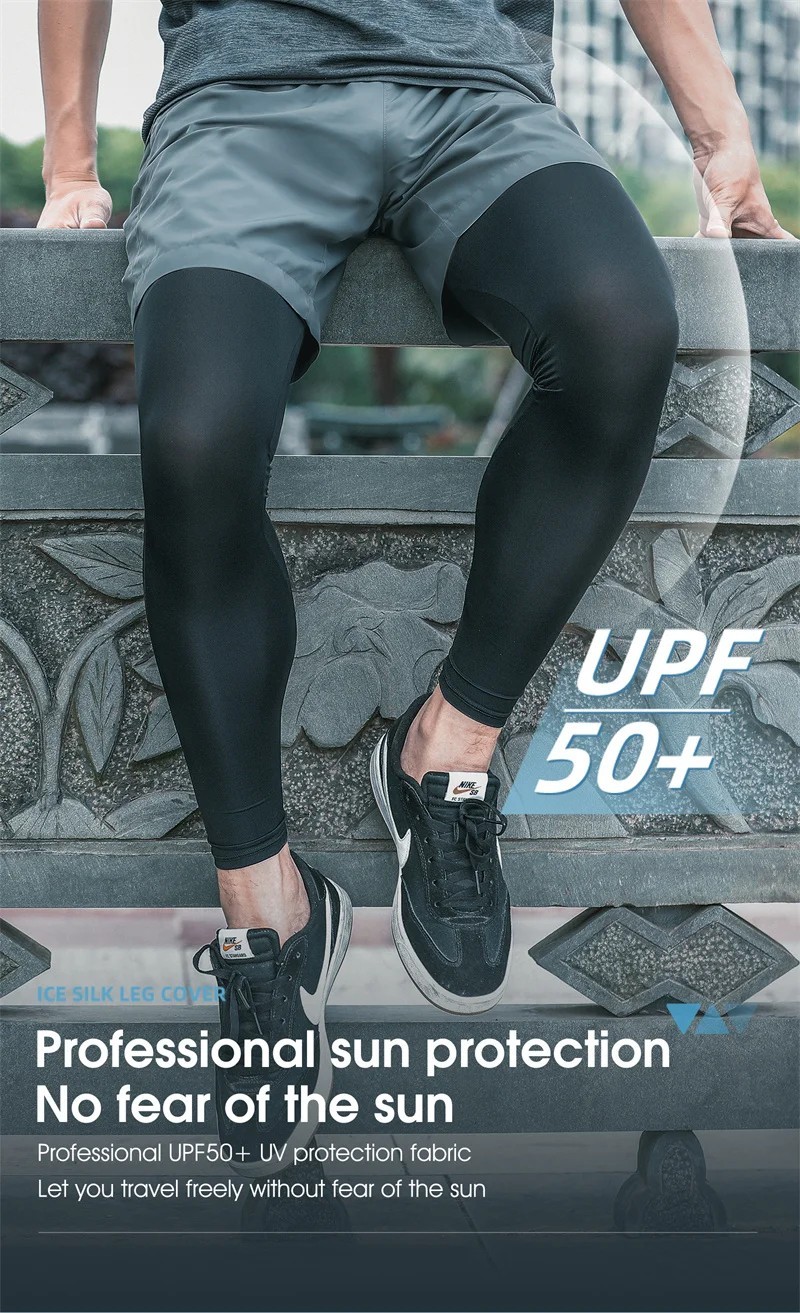 Compression Leg Sleeves UV Protection Sports Cycling Bike Gym Fitness Body Gift