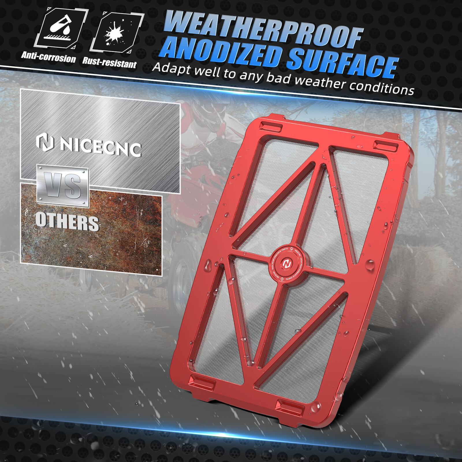 Airbox Lid Cover Cap #17217-HP1-900 For Honda TRX450ER TRX 450 ER 2006-2014 Red