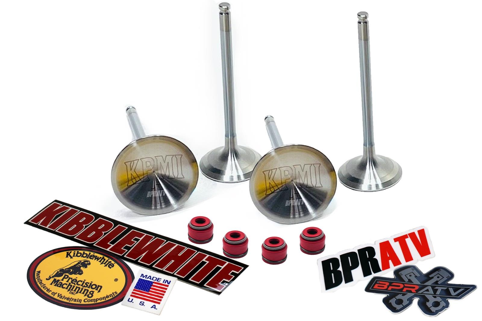YFZ450 04-13 YZ450F '03-06 KPMI Valve Kit Intake Exhaust Stainless Red Seals OEM