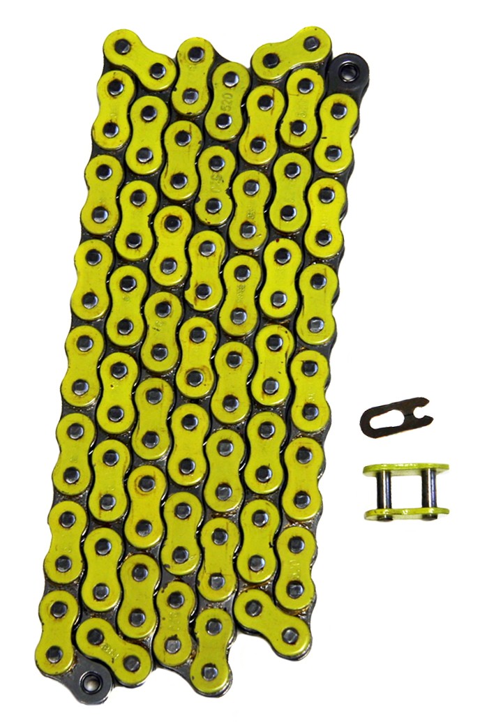 Yellow 520x96 Non-Sealed Drive Chain for Honda ATC250R fits 1985-1986 Models