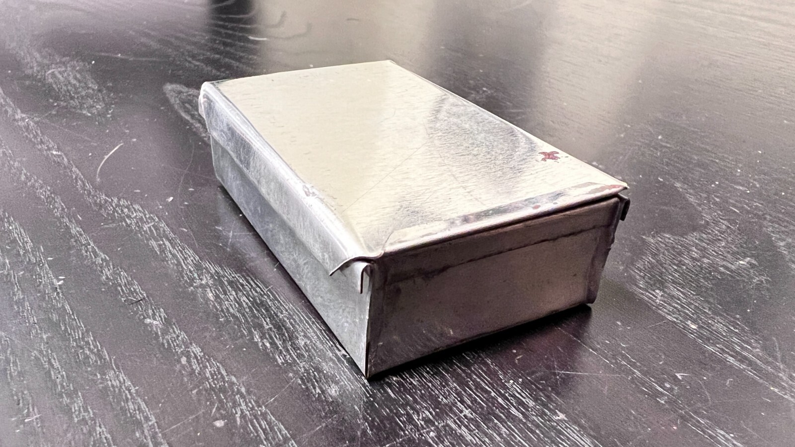 Small Tin "Match Safe" Haversack waterproof container - Civil War WW1 Reenacting