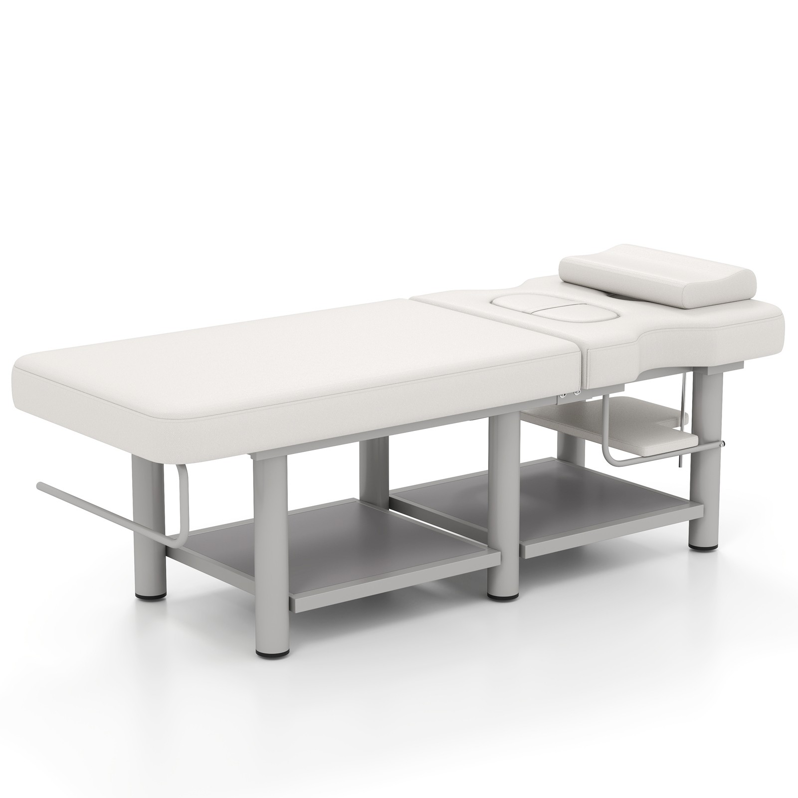 Pro Massage Treatment Table Facial Bed Adjust Backrest Open-Chest Salon Beauty