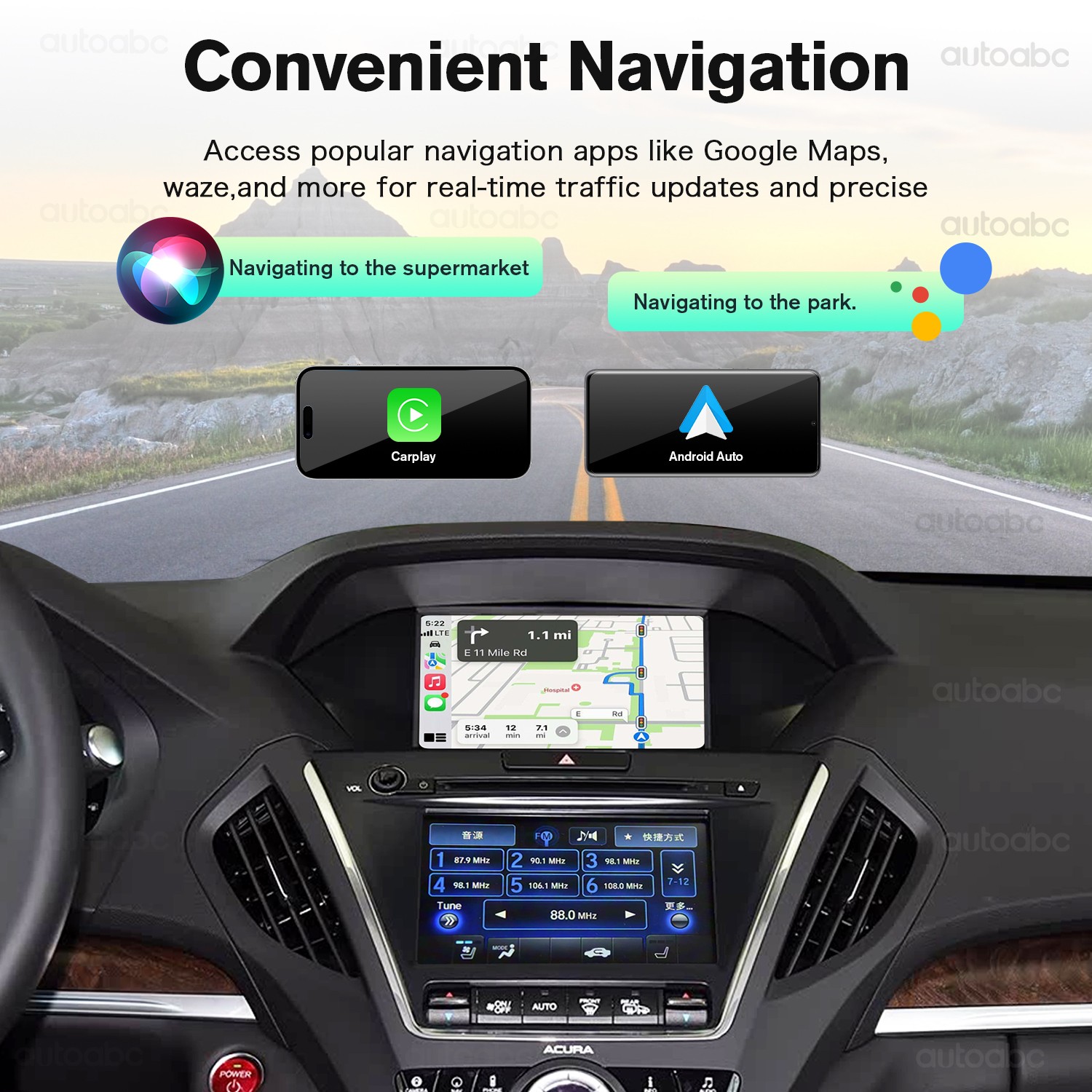 Wireless CarPlay Android Auto Retrofit Kit For Acura TLX TLX-L MDX RDX RLX ILX