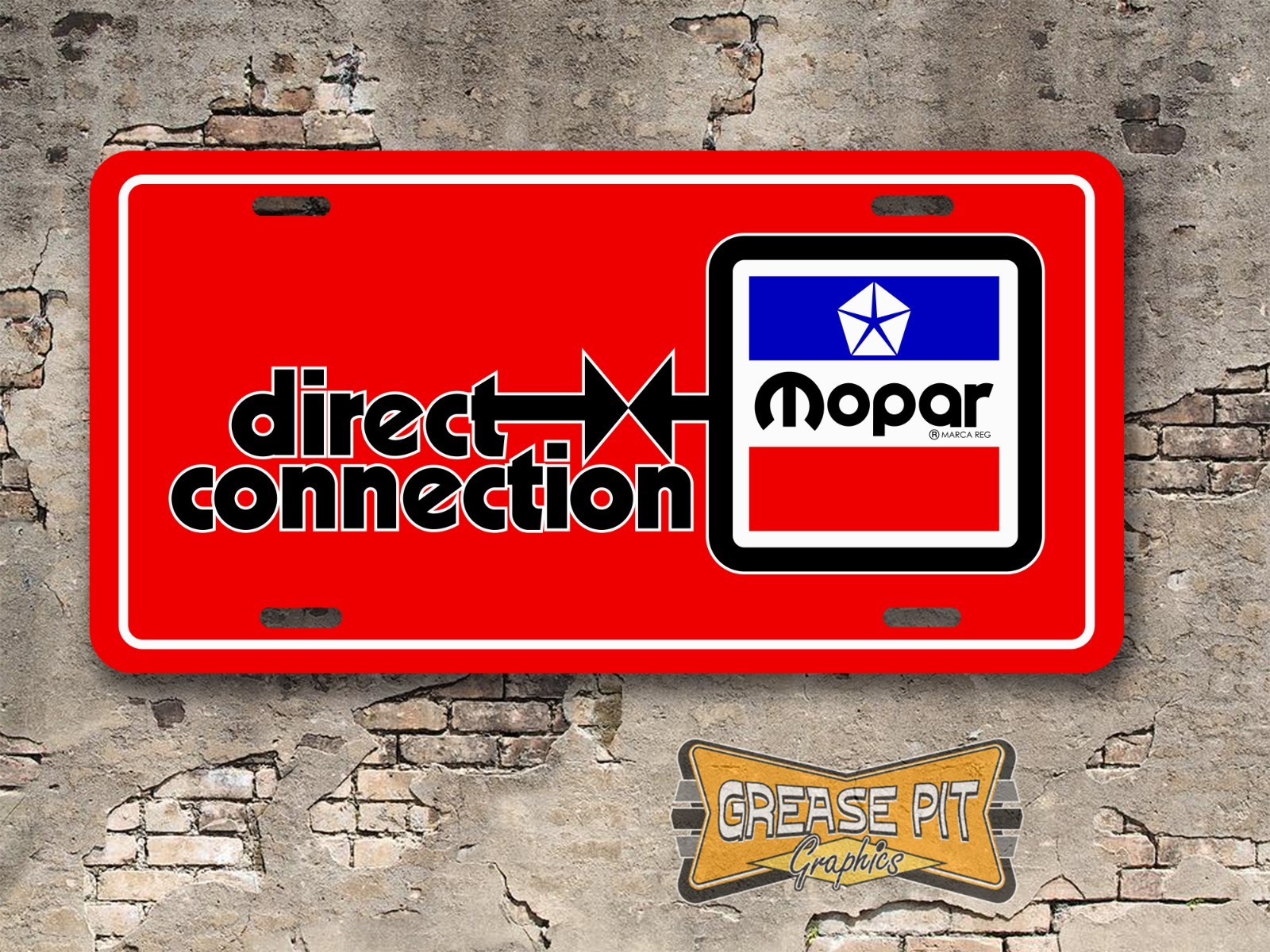 Direct Connection Mopar Novelty License Plate - Choose Color