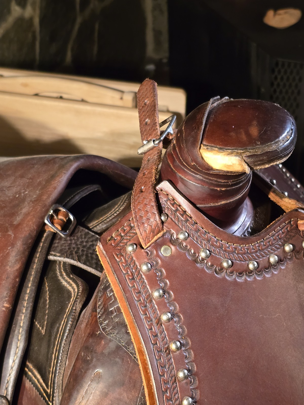 Vintage Cantle Saddle Bags With Sterling Accents Adjustable