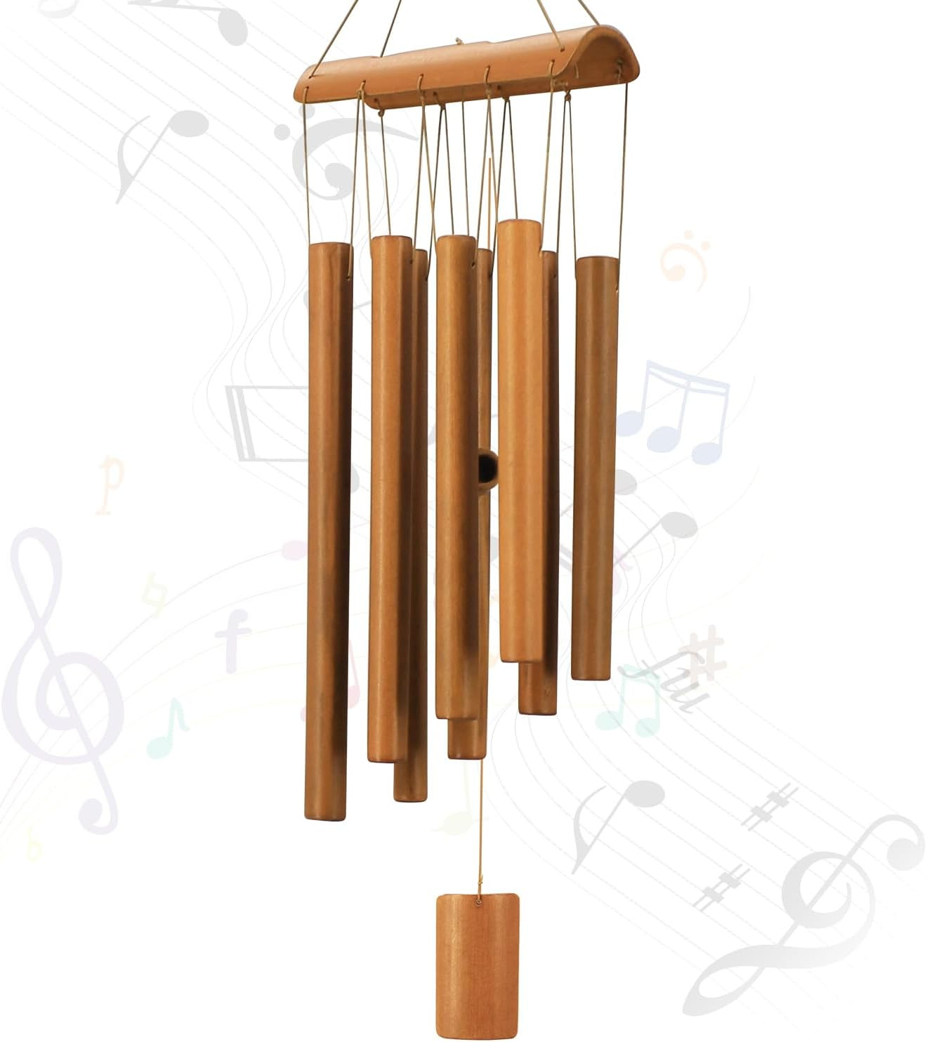 Wind Chimes for Outside, Sympathy Wind Chimes Bamboo Windchimes Outdoors with Na