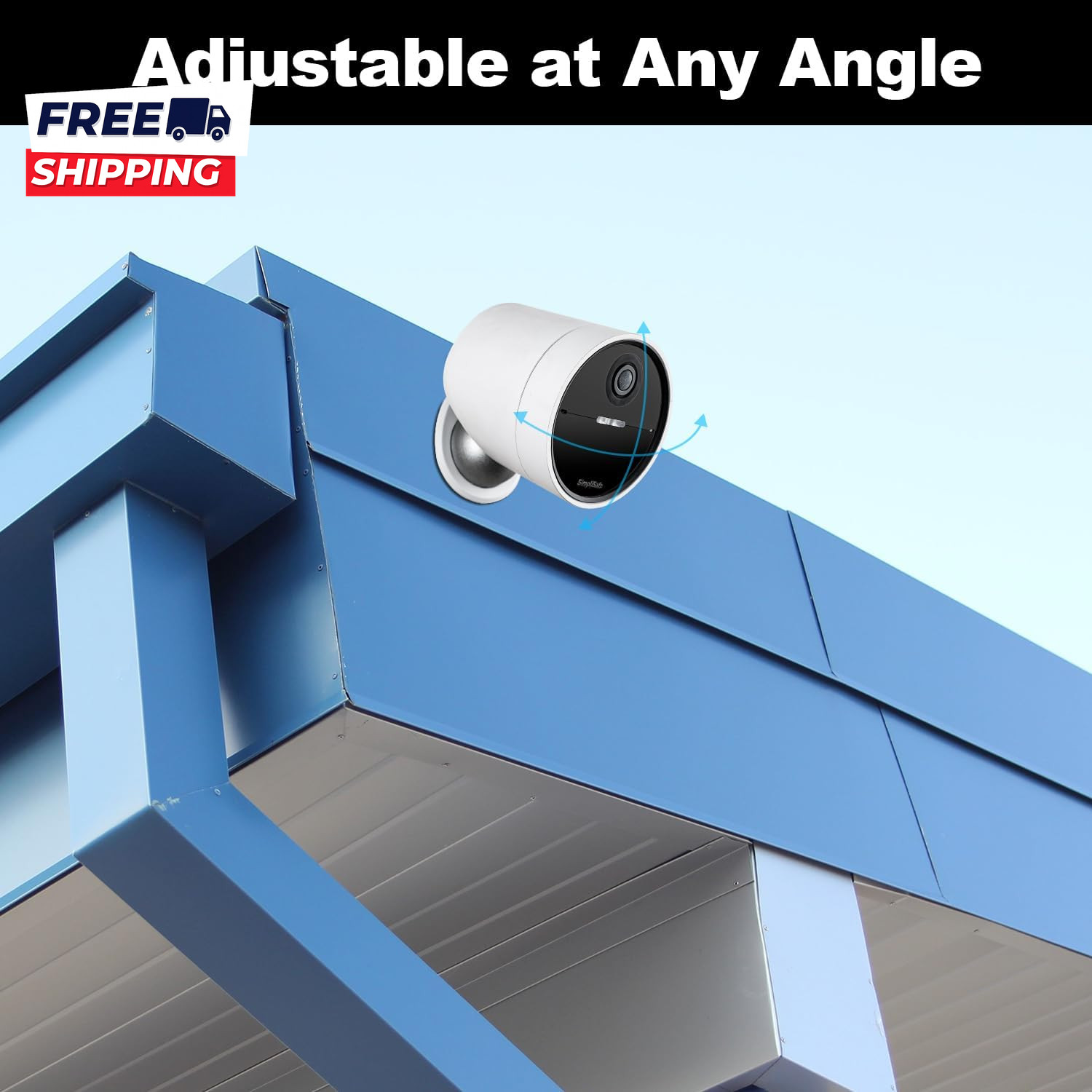 2 Pack Metal Wall Mount Compatible with Simplisafe Wireless Outdoor Security Cam