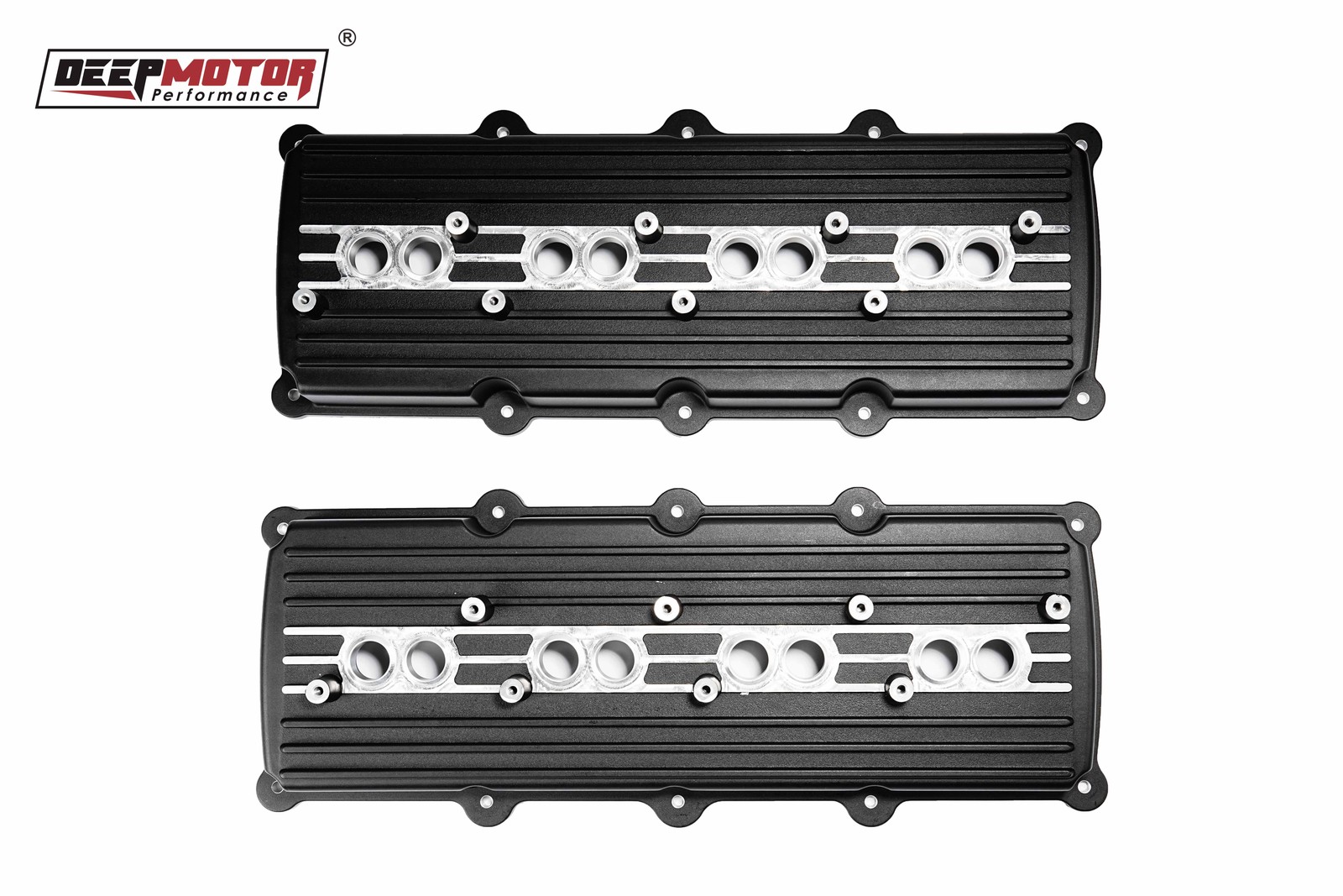 Deepmotor Aluminum Cast Valve Covers for Gen 3 III Hemi 5.7L 6.1L 6.4L Black