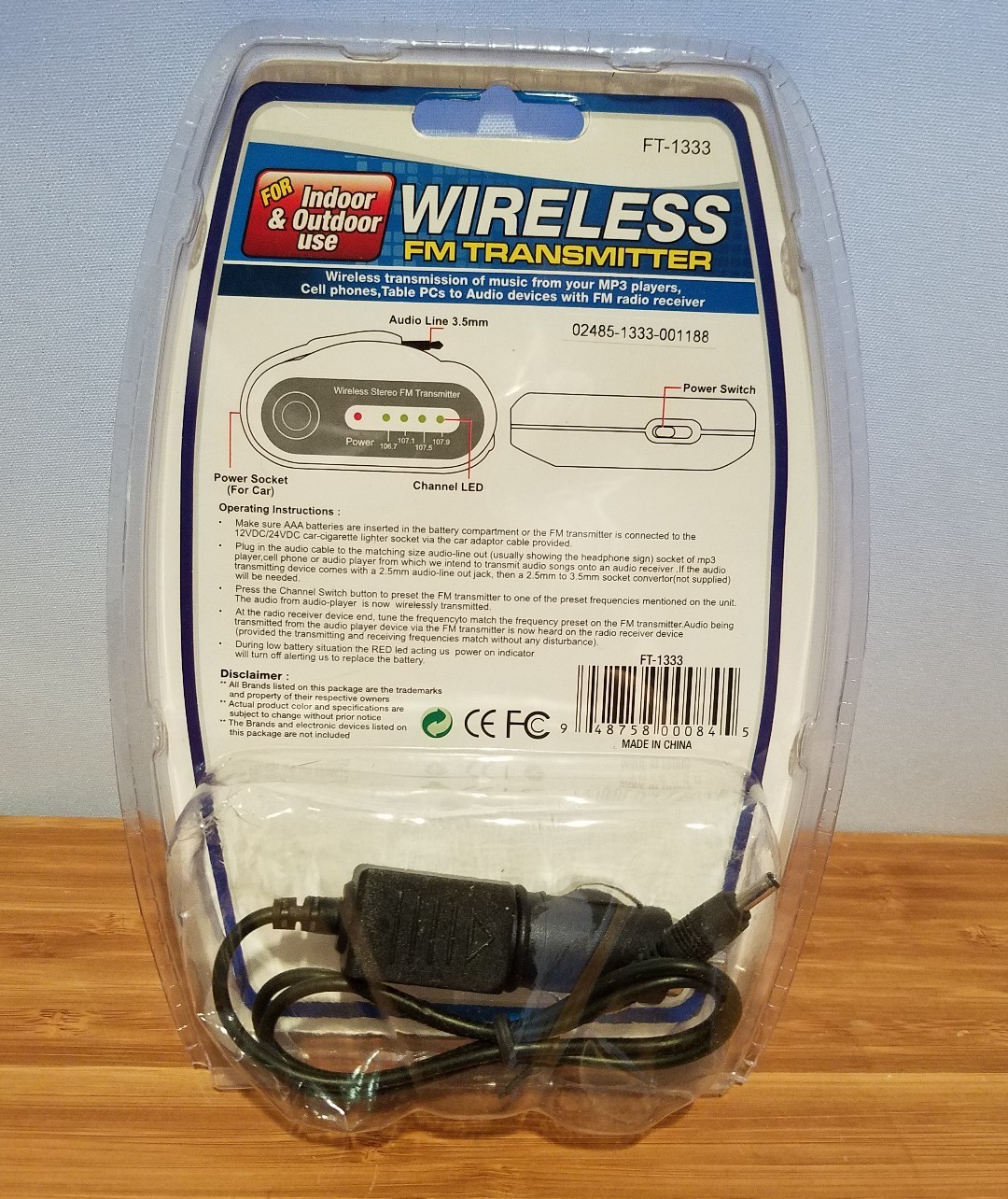 DGL FT-1333 Wireless 4-Channel FM Transmitter ***Closeout Item*** NOS new sealed