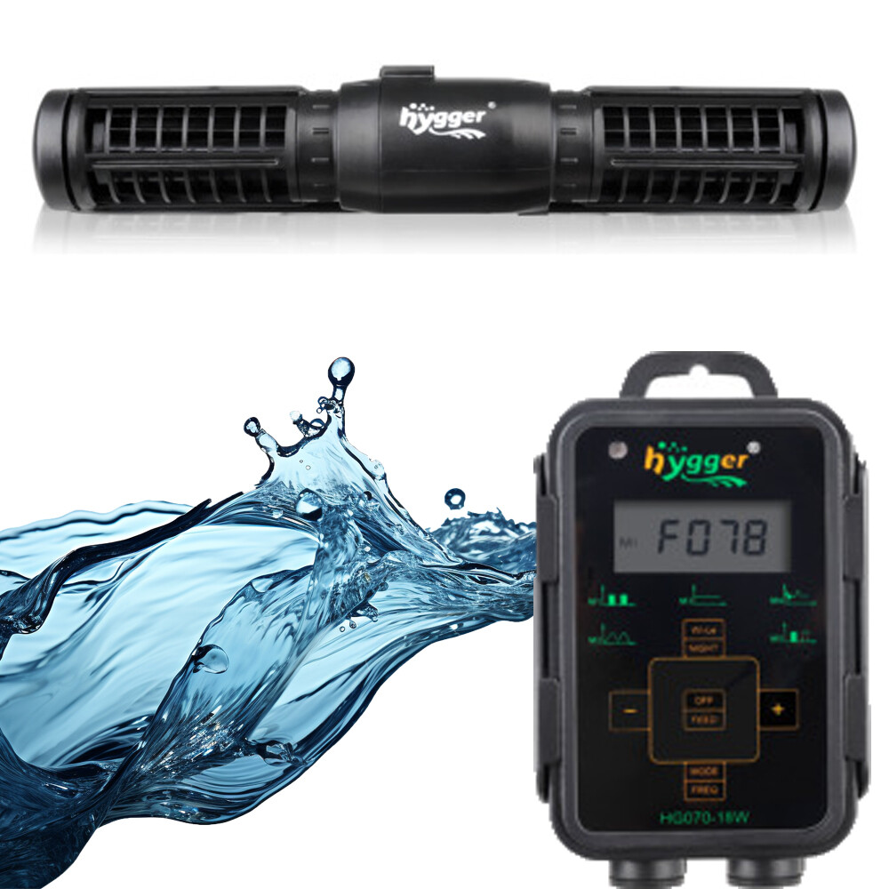 hygger Aquarium Wave Maker Adjustable Cross Flow Pump LED Display Up to 265 Gal