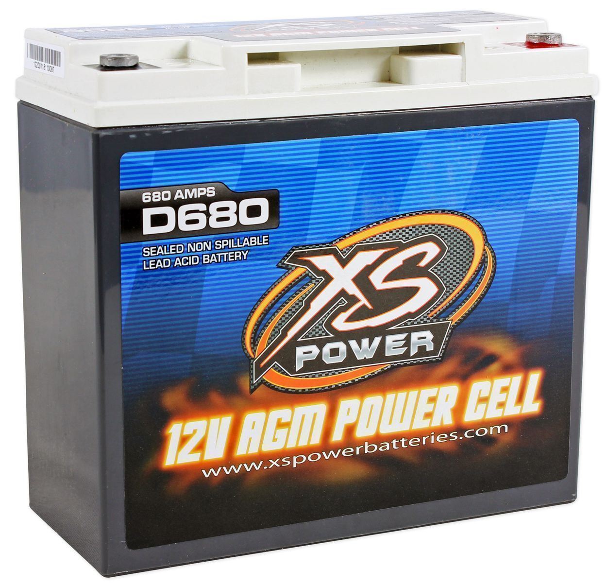XS Power D680 1000 Amp AGM Power Cell Car Audio Battery + Terminal Hardware