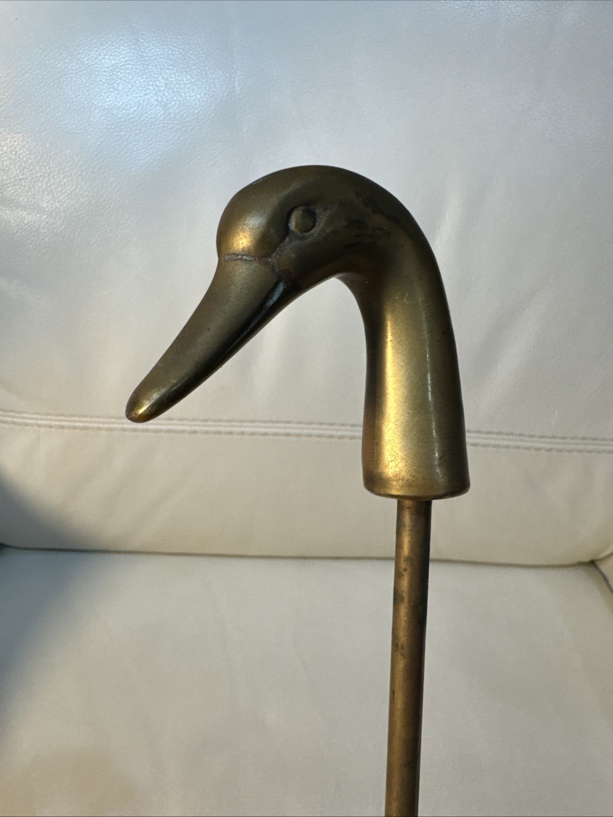 Vintage Brass Duck Head Shoe Horn 16”