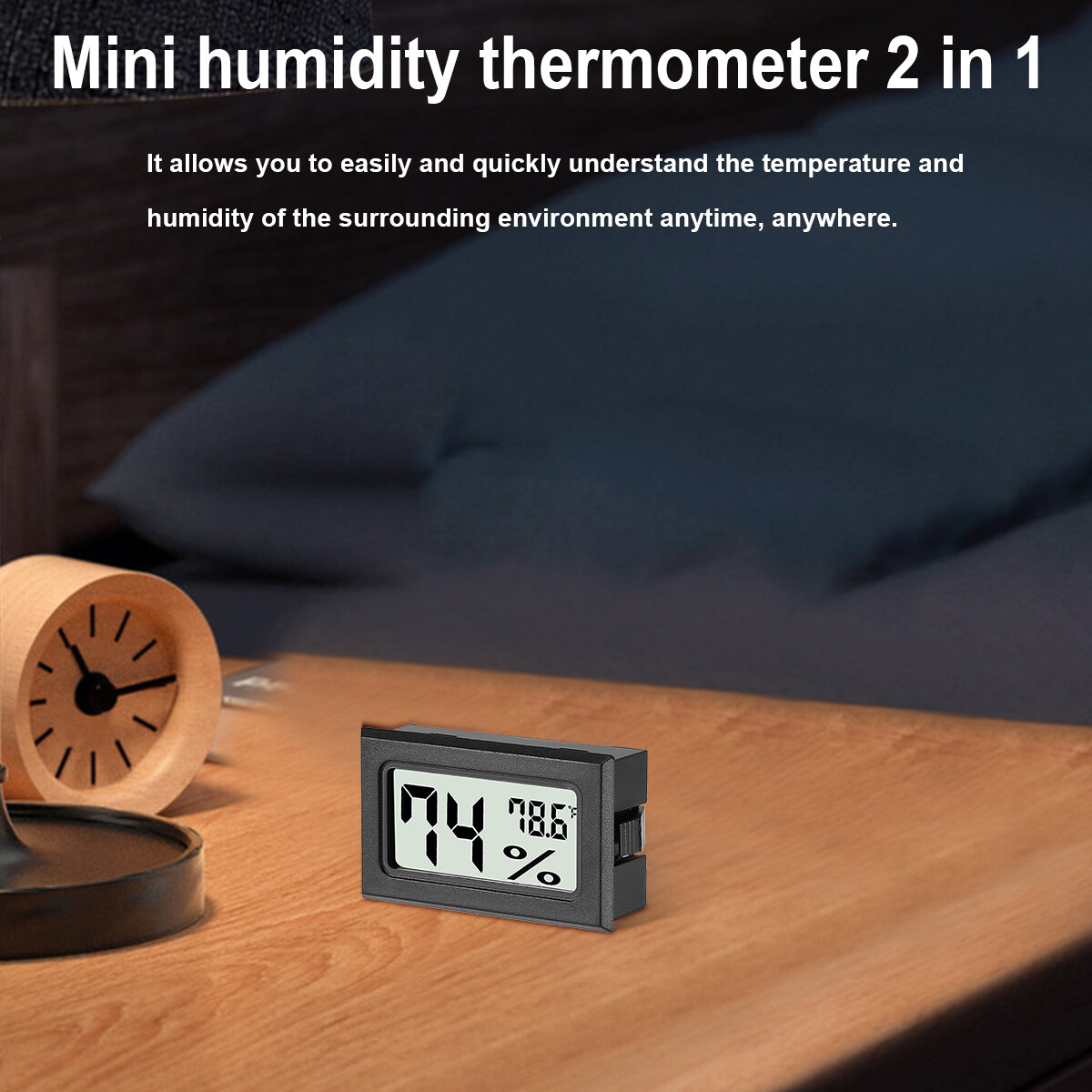 5PCS Digital LCD Indoor Temperature Humidity Meter Thermometer Hygrometer Tester