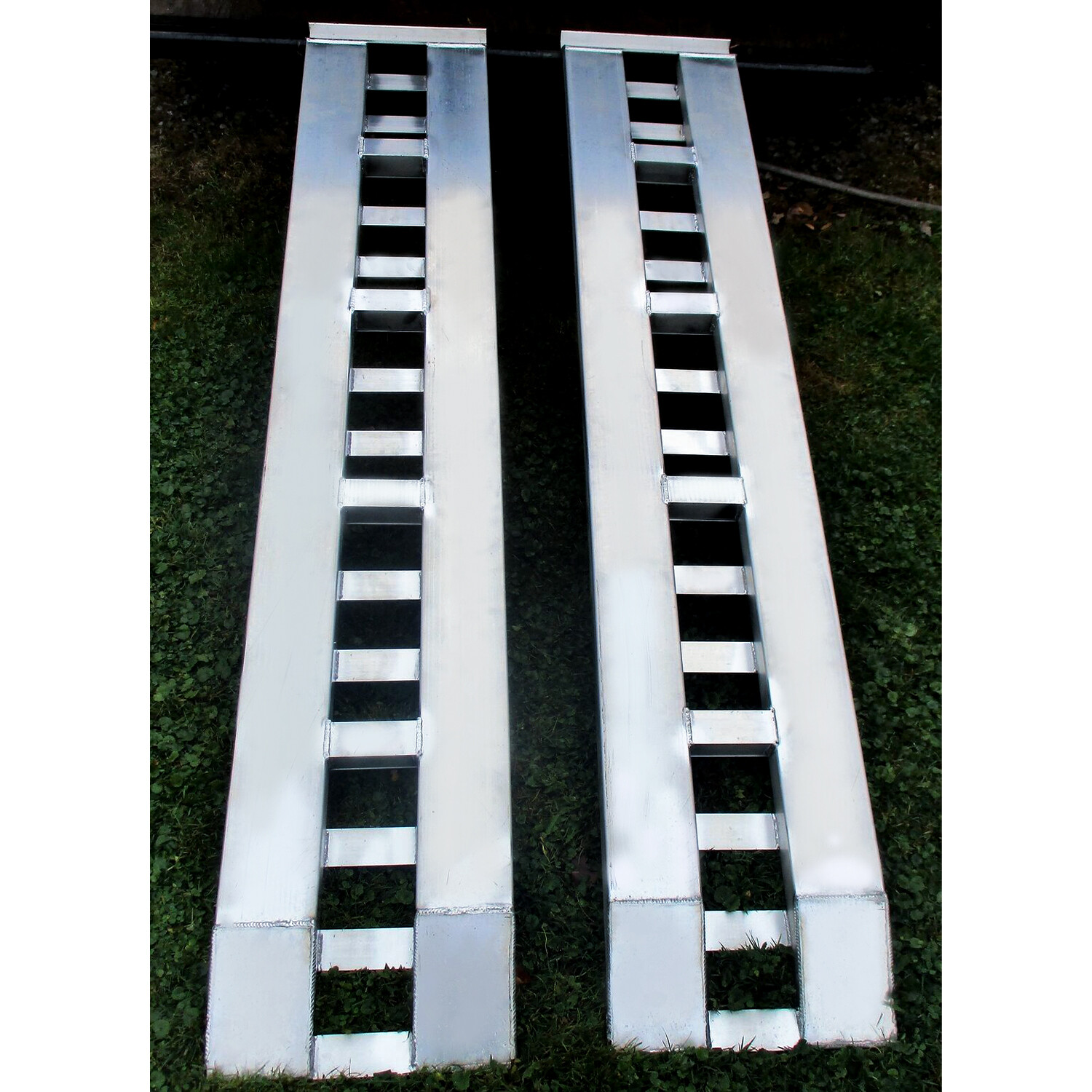 Pair Of 80" X 15" Aluminum 6000 LBS Truck Car Auto Trailer Ramps Hook End Knife