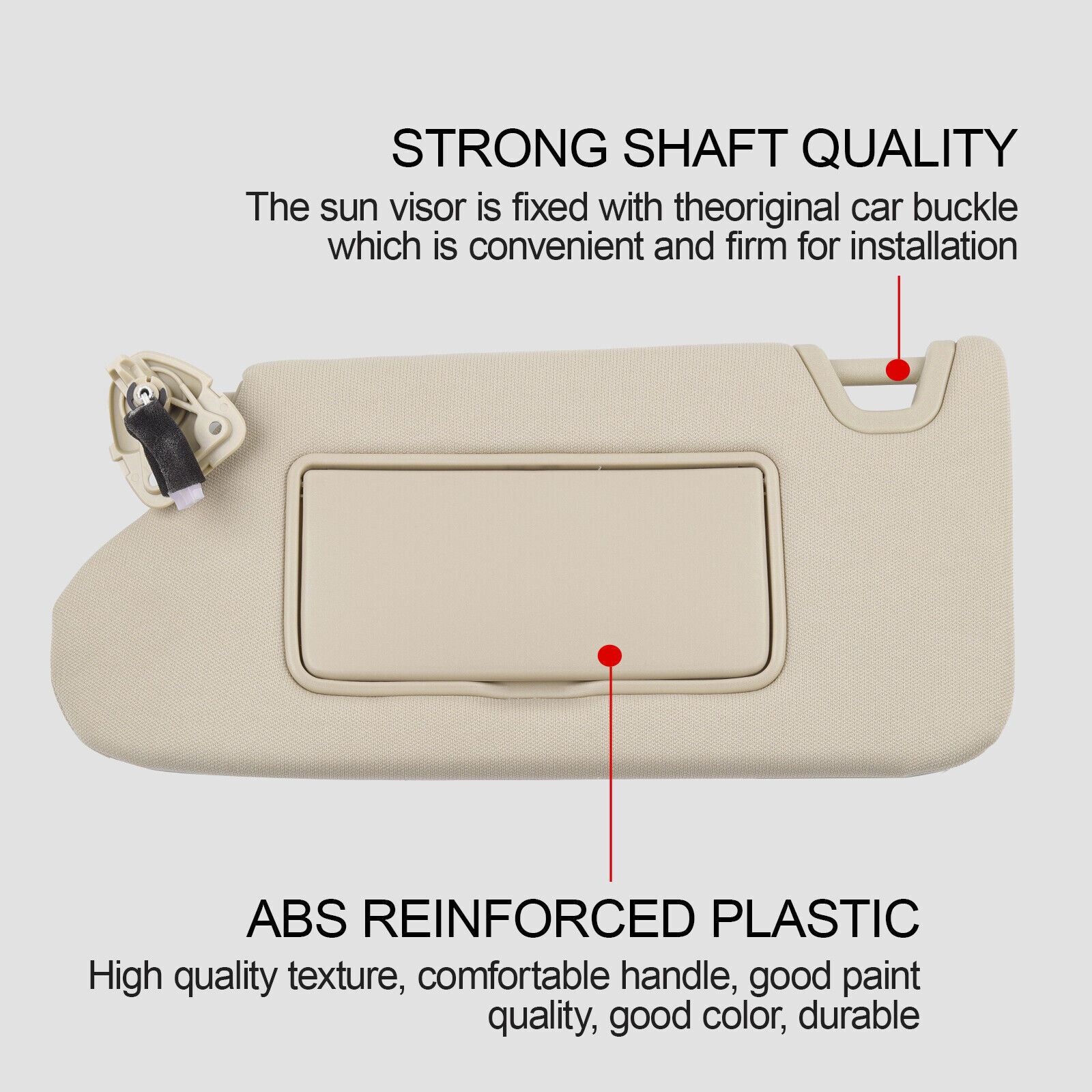 Left Driver Side Beige Sun Visor w/ Light For Nissan Altima 2013-2018 964013TA2A