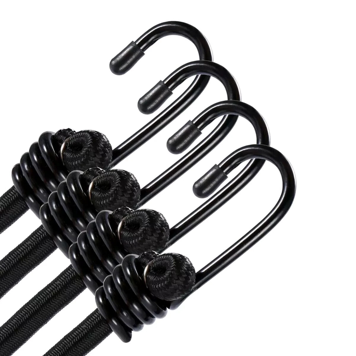 8mm HEAVY DUTY BLACK MARINE GRADE BUNGEE CORD Tarp Tie Down Strap 12-20-24-30-40